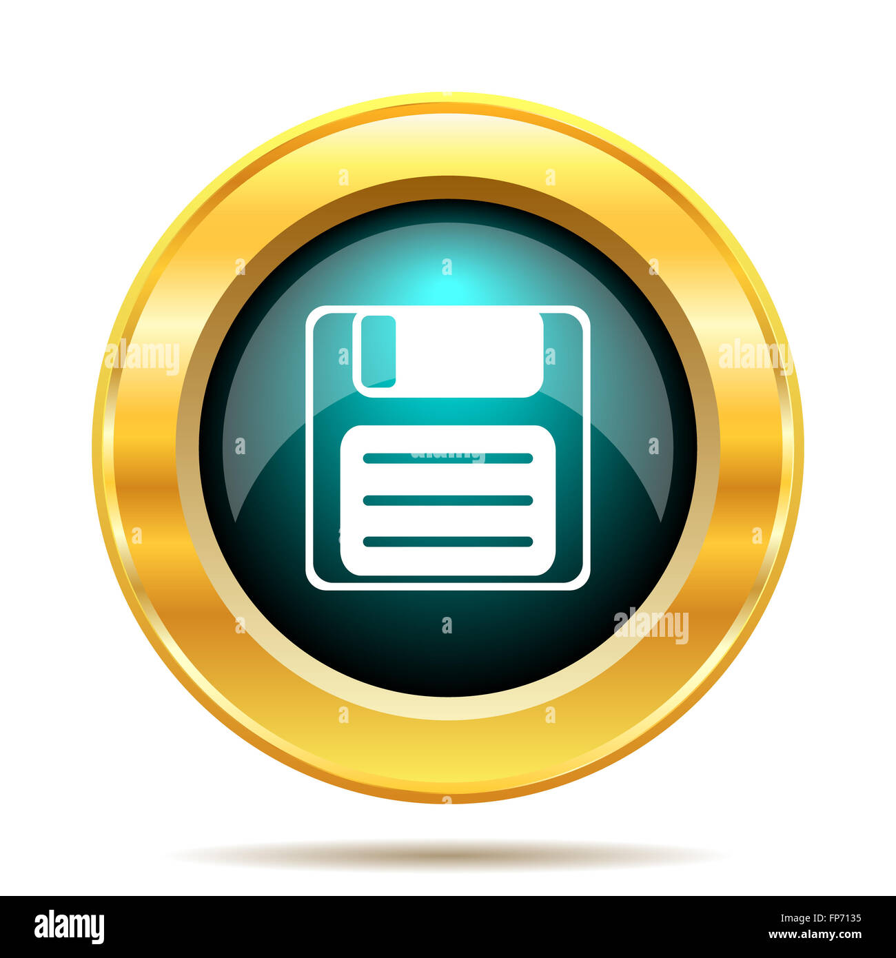 Save icon. Internet button on white background Stock Photo - Alamy