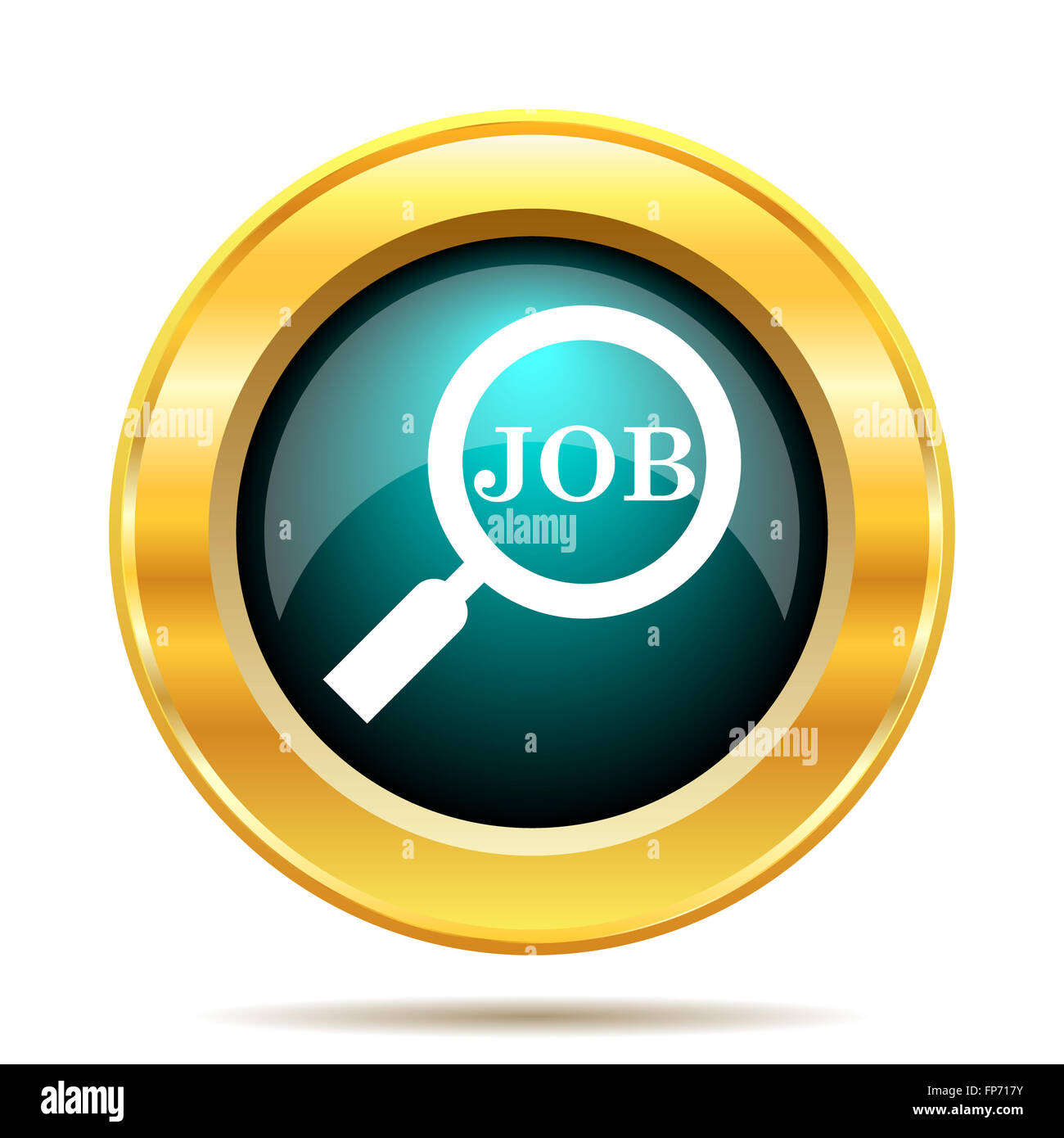 Search for job icon. Internet button on white background Stock Photo ...