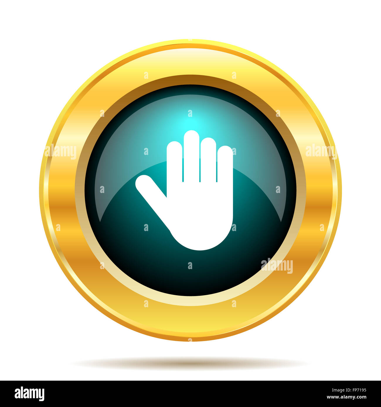 Stop icon. Internet button on white background Stock Photo - Alamy