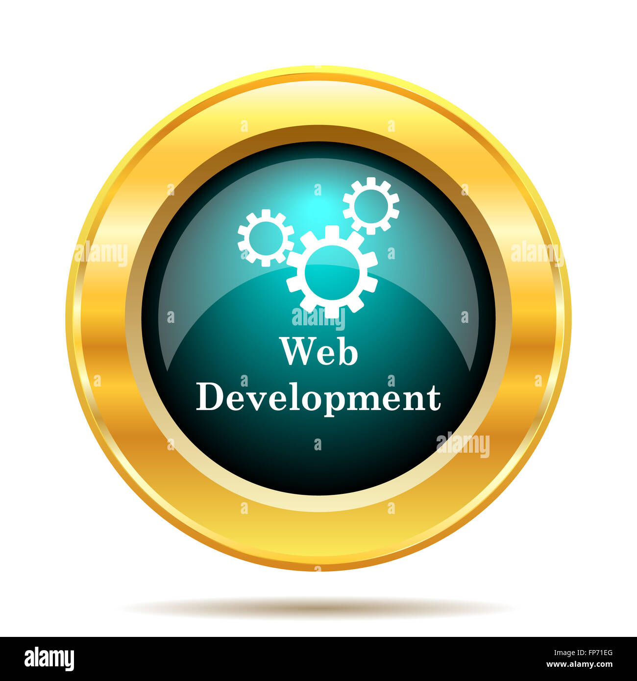 Web development icon. Internet button on white background Stock Photo ...