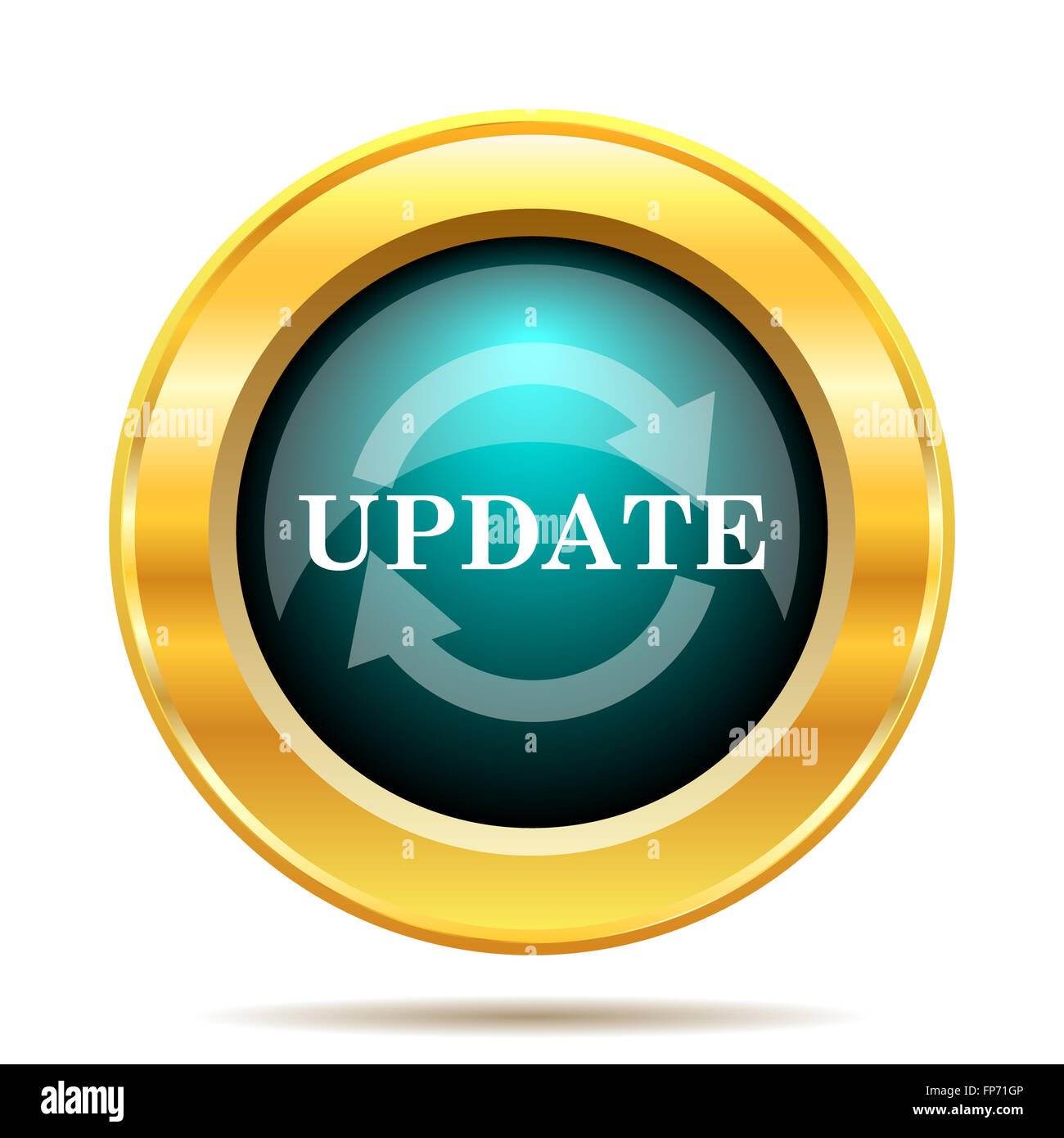 Update icon. Internet button on white background Stock Photo - Alamy