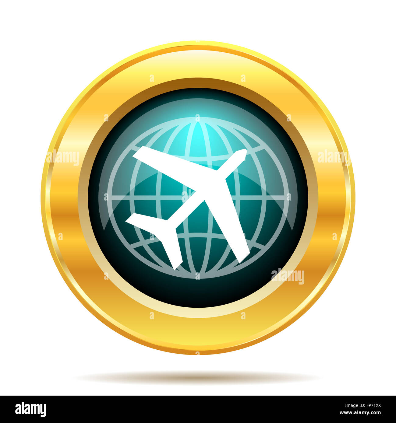 Travel icon. Internet button on white background Stock Photo - Alamy