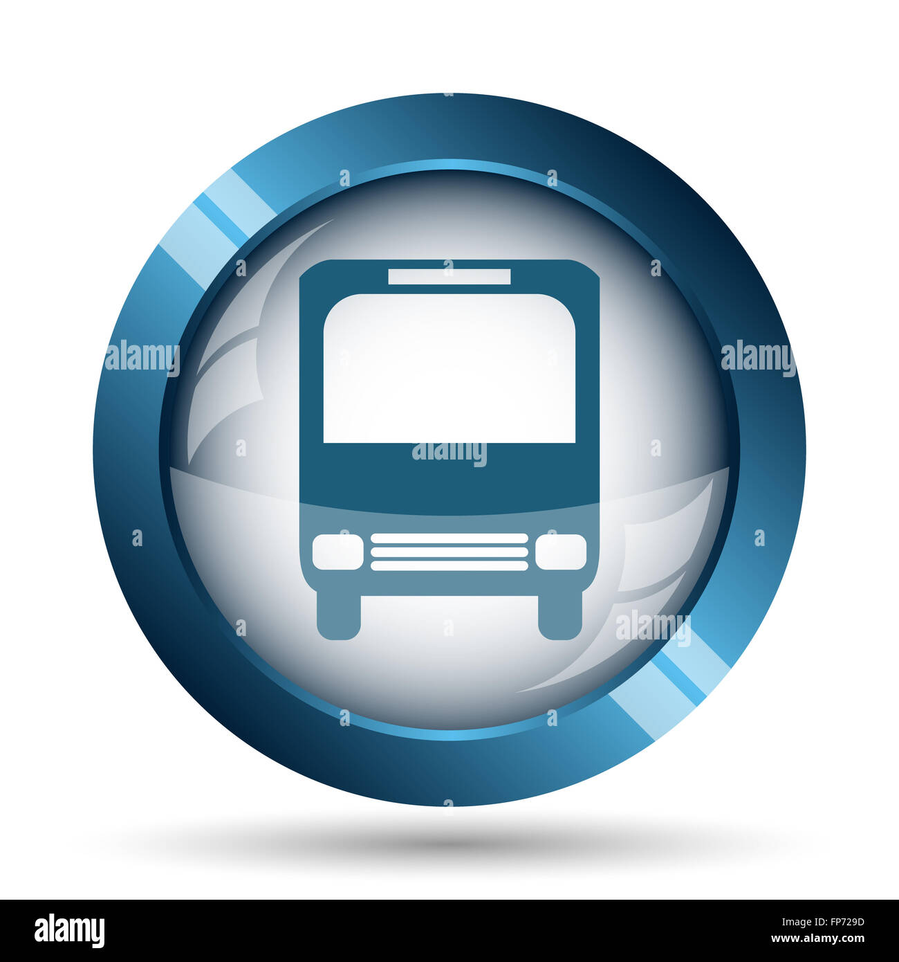 Bus icon. Internet button on white background Stock Photo - Alamy