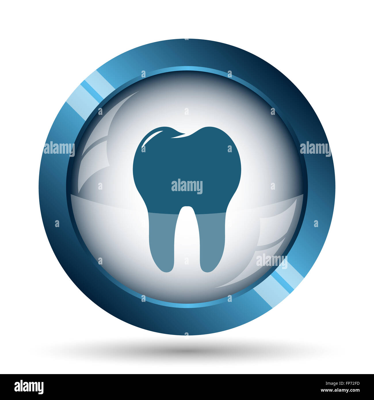 Tooth icon. Internet button on white background Stock Photo - Alamy