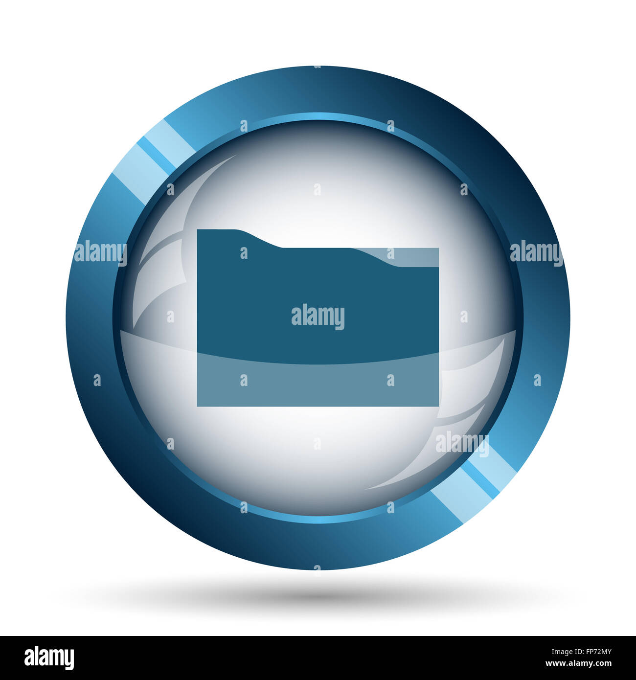 Folder icon. Internet button on white background Stock Photo - Alamy