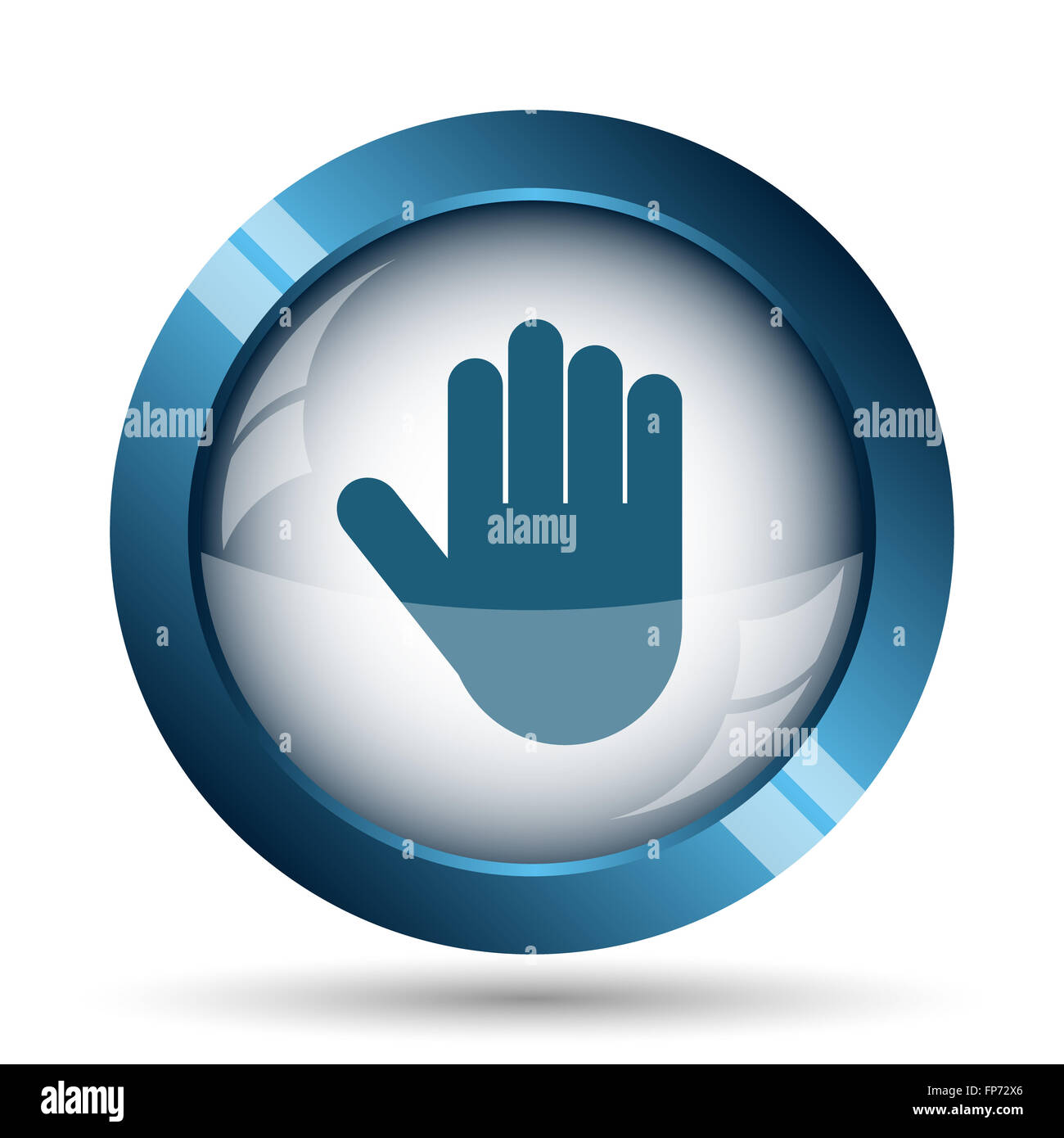 Stop icon. Internet button on white background Stock Photo - Alamy