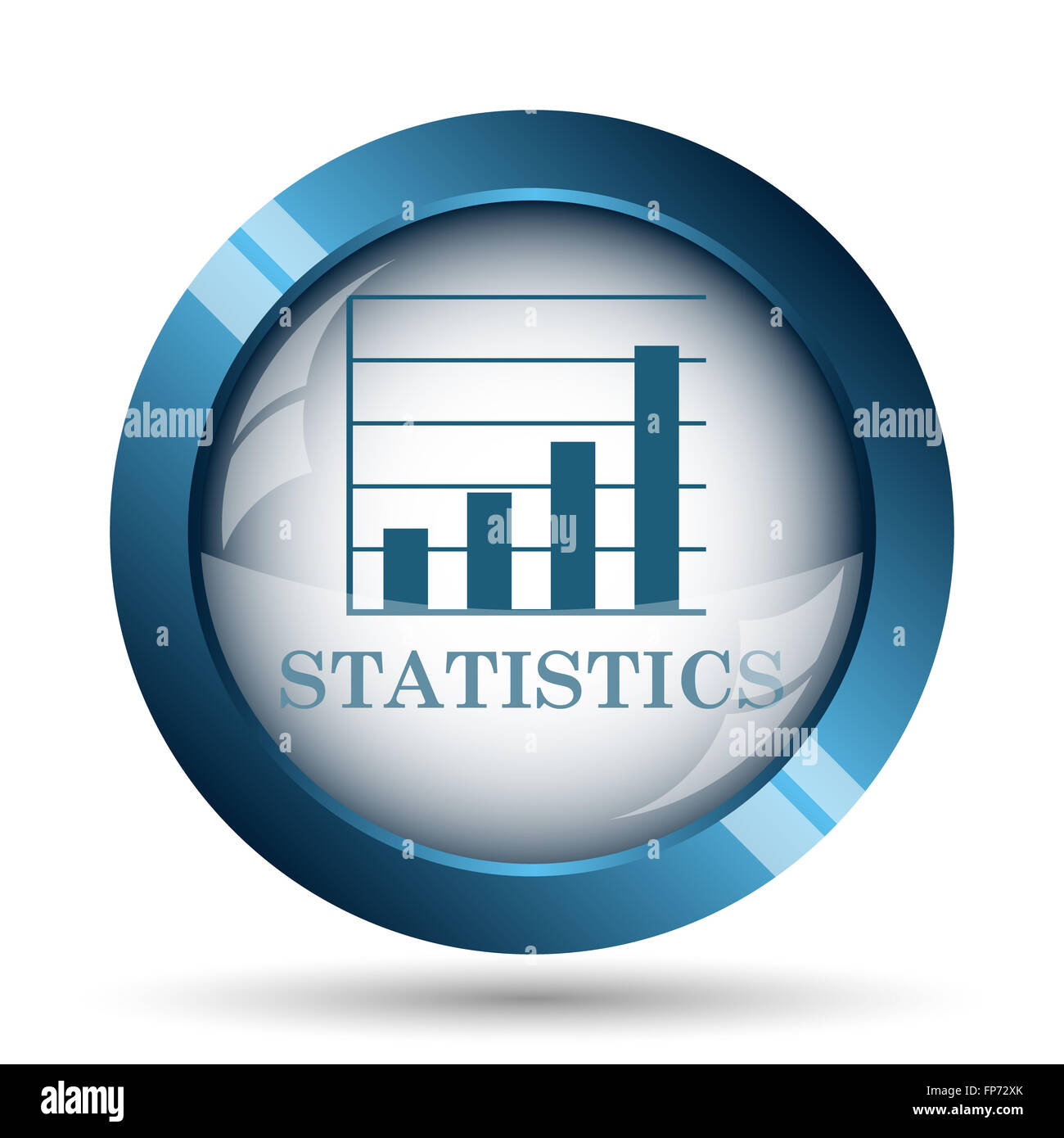 Statistics icon. Internet button on white background Stock Photo - Alamy