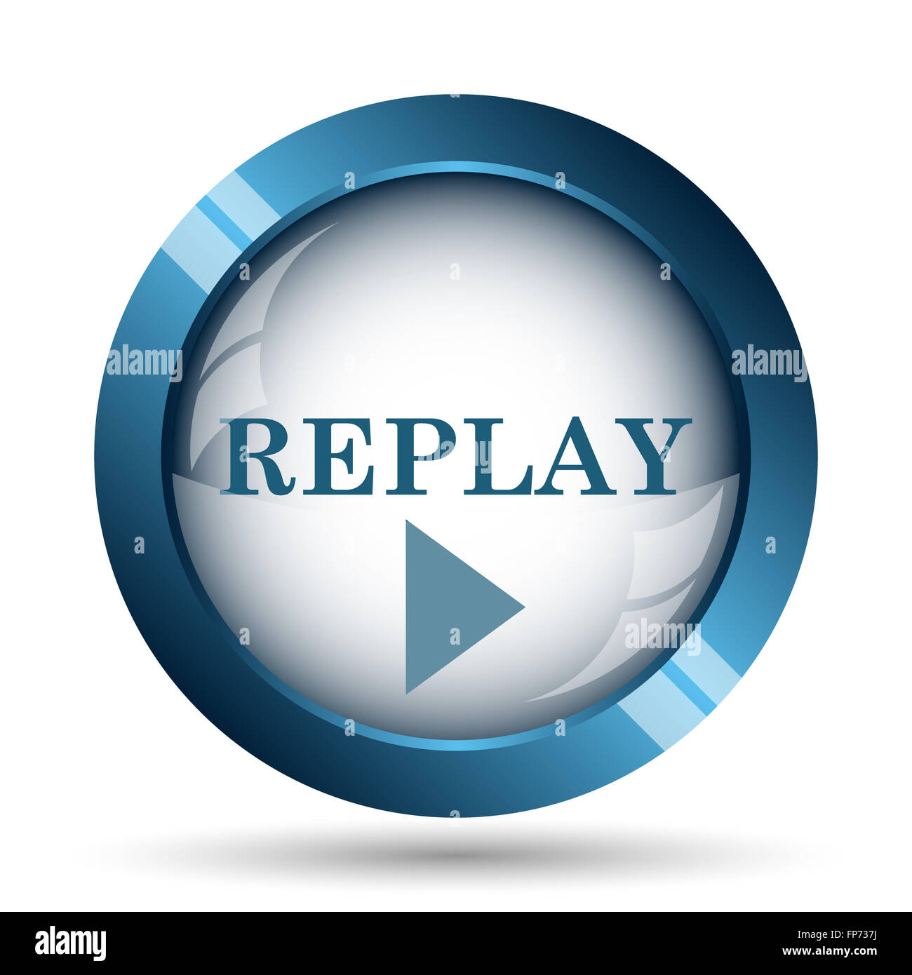 Replay icon. Internet button on white background Stock Photo - Alamy