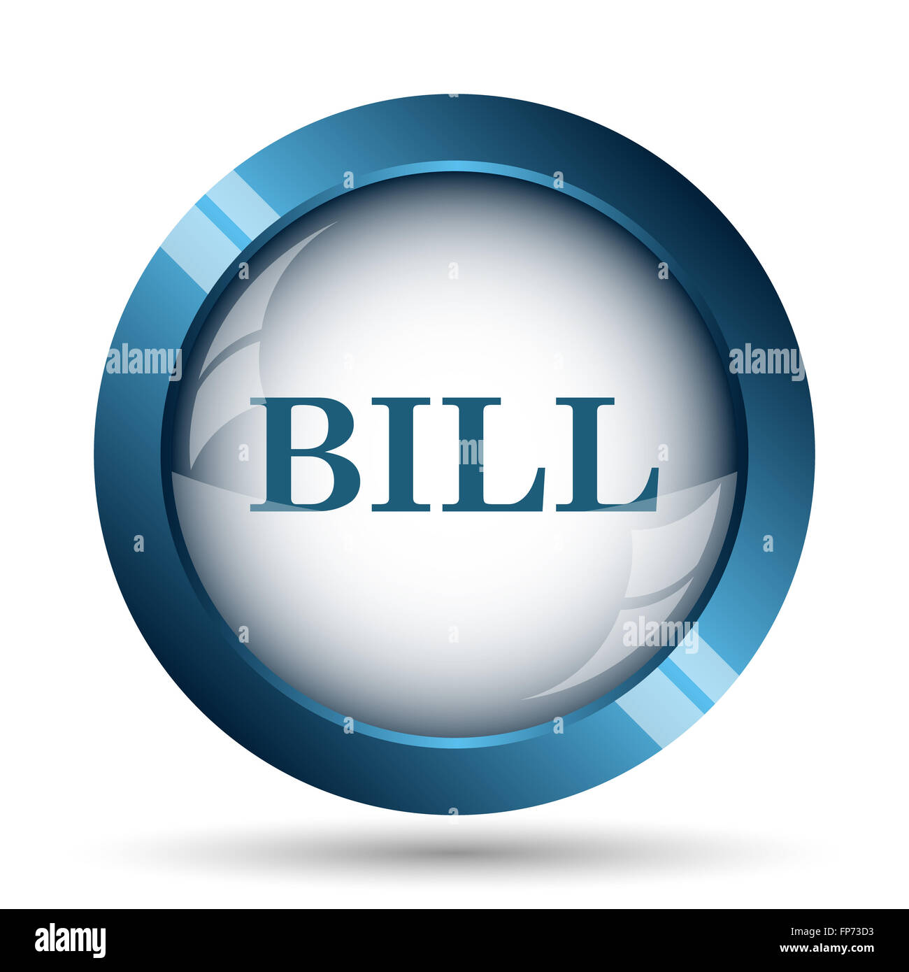 Bill icon. Internet button on white background Stock Photo - Alamy