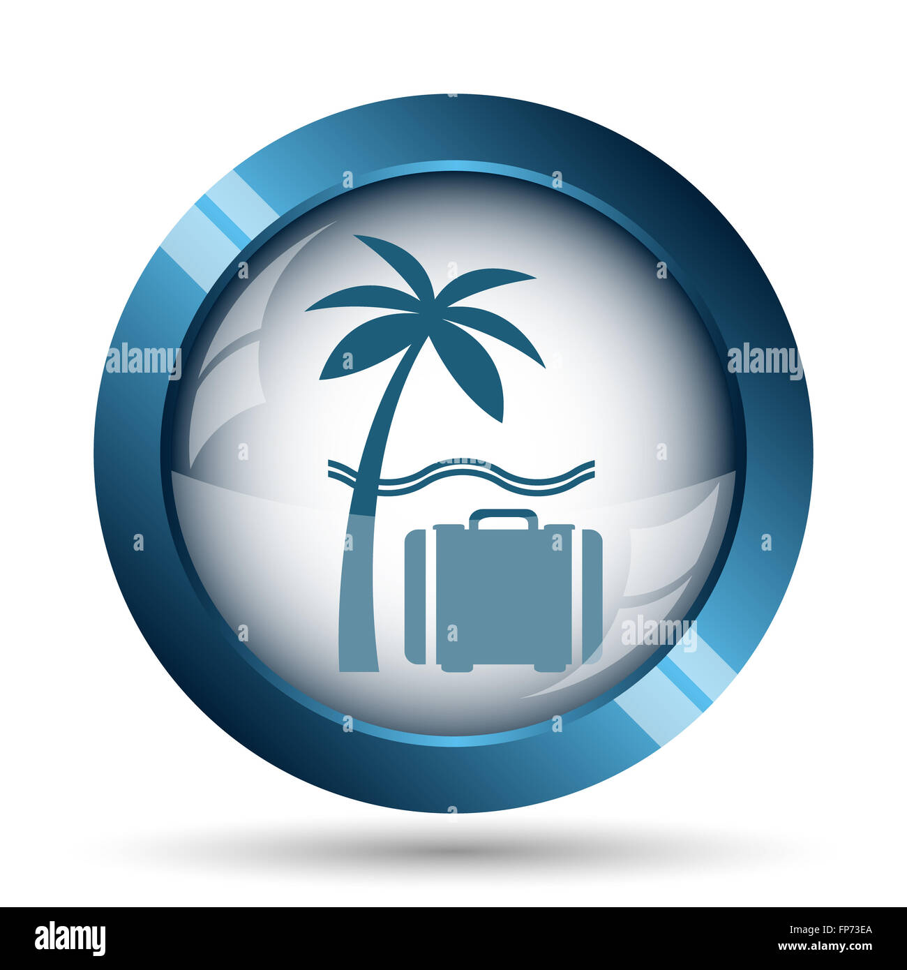 Travel icon. Internet button on white background Stock Photo - Alamy