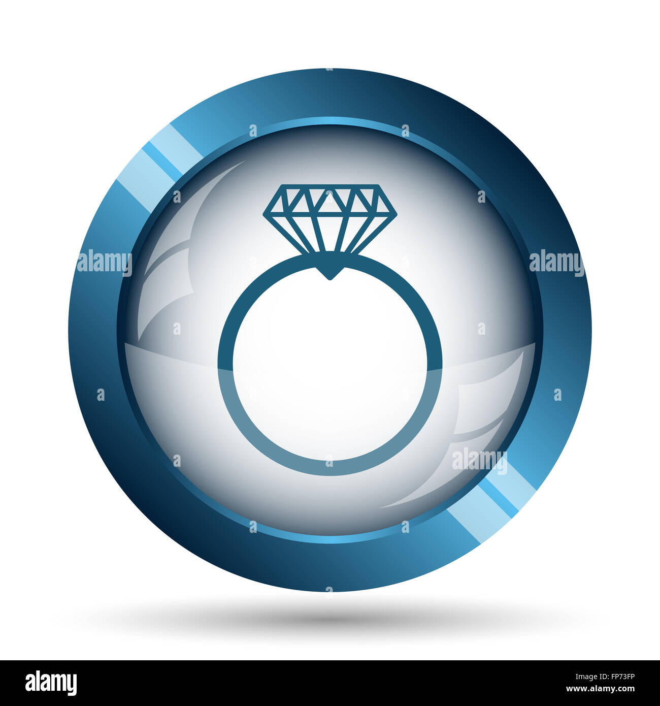 Diamond ring icon. Internet button on white background Stock Photo - Alamy