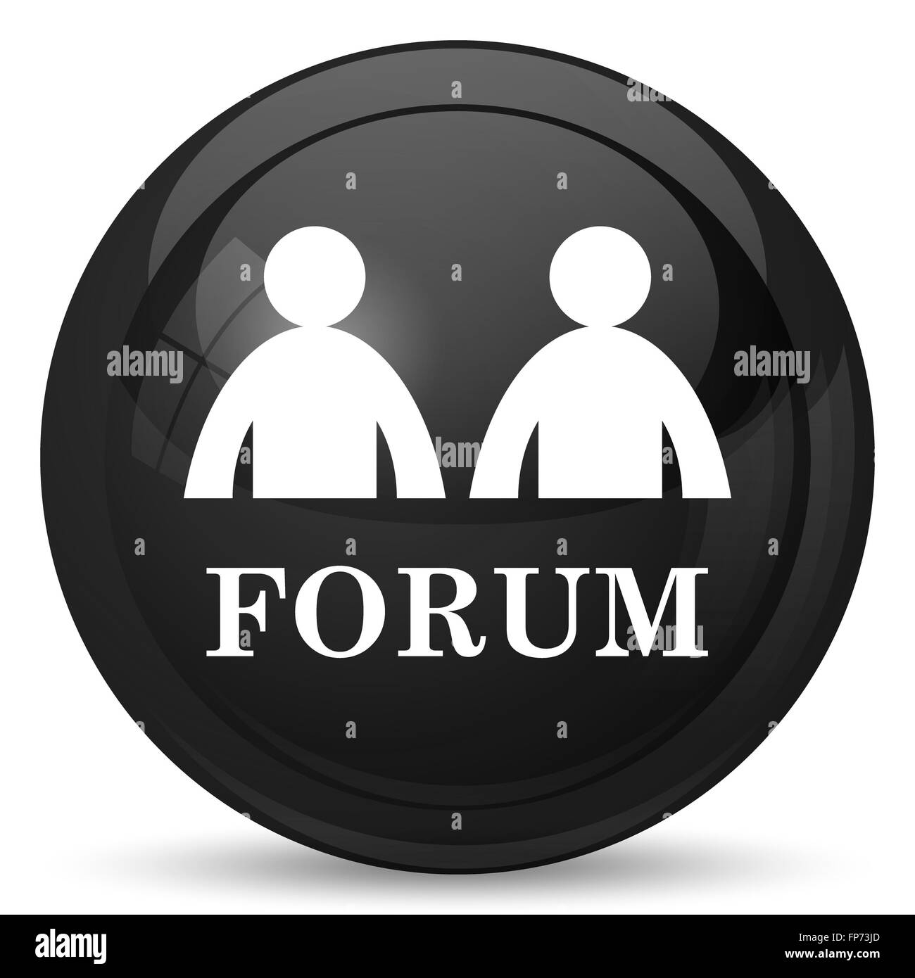 Forum icon. Internet button on white background Stock Photo - Alamy