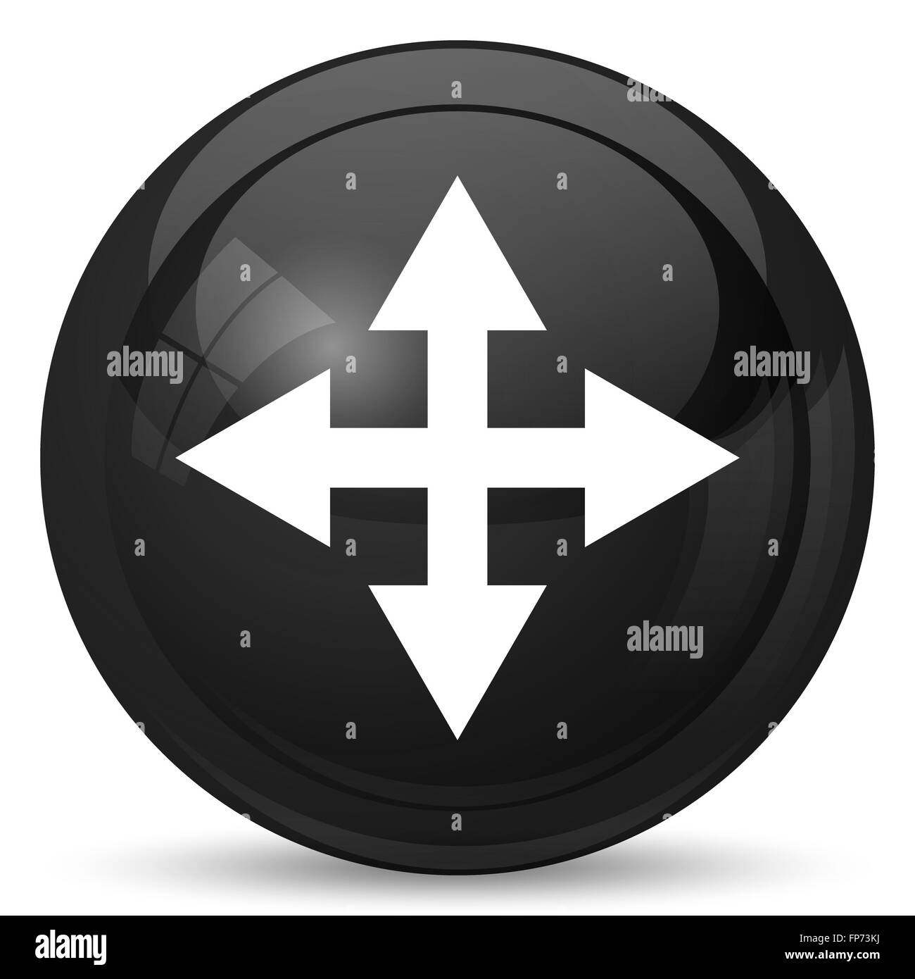 Full screen icon. Internet button on white background Stock Photo - Alamy