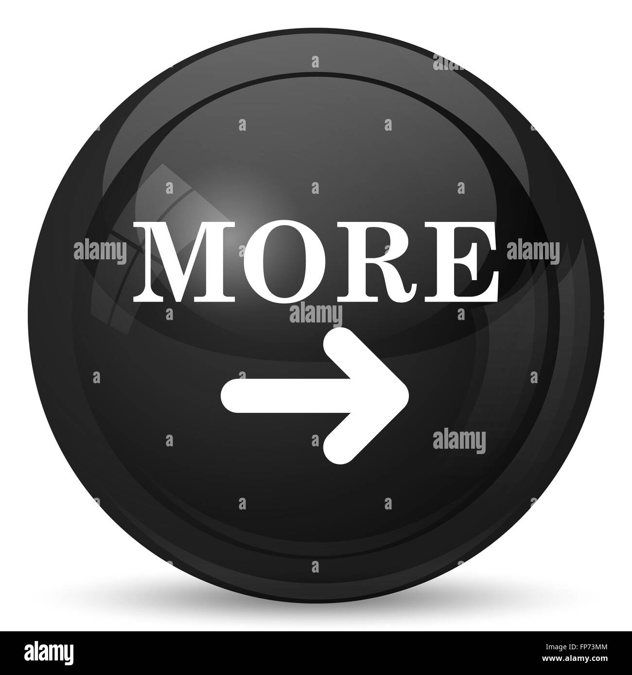 More icon. Internet button on white background Stock Photo - Alamy