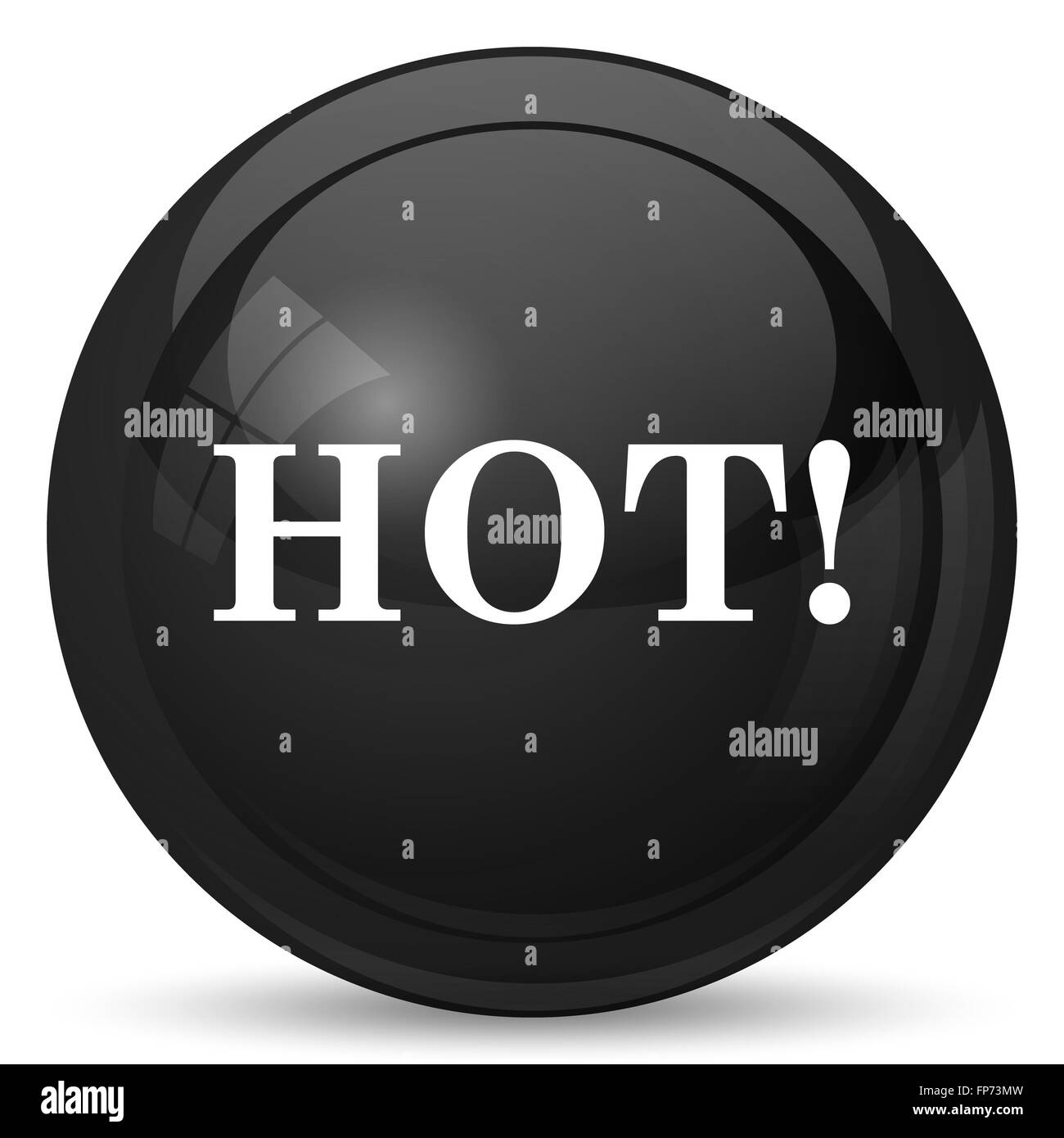 Hot icon. Internet button on white background Stock Photo - Alamy