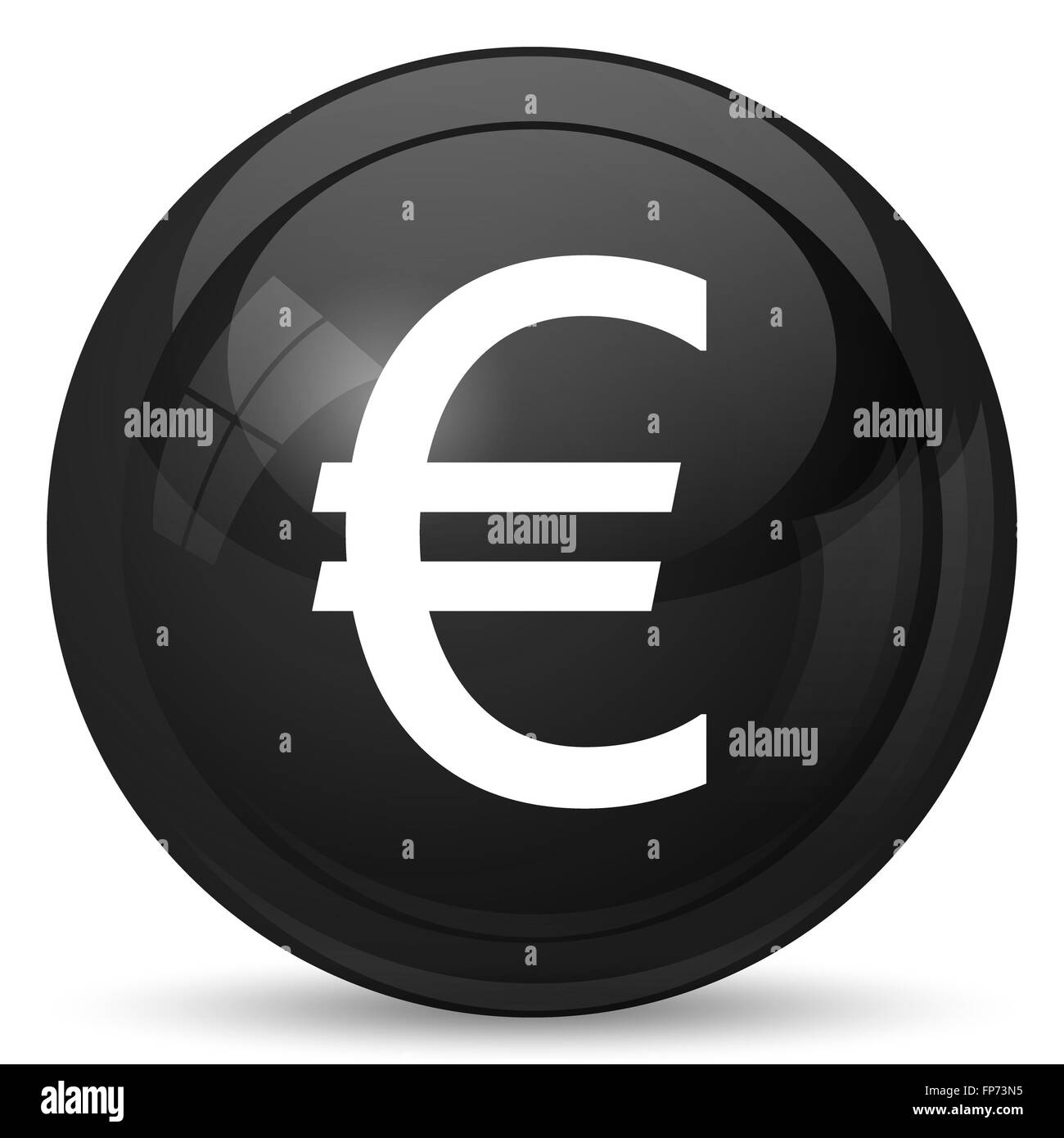 Euro icon. Internet button on white background Stock Photo - Alamy