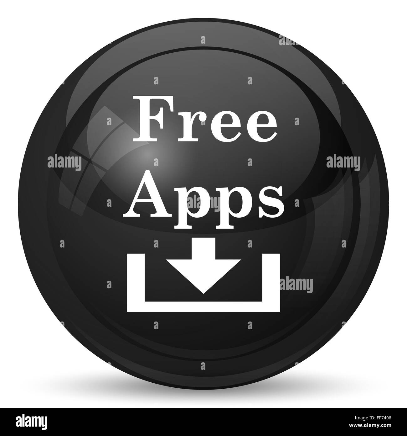 Free apps icon. Internet button on white background Stock Photo - Alamy