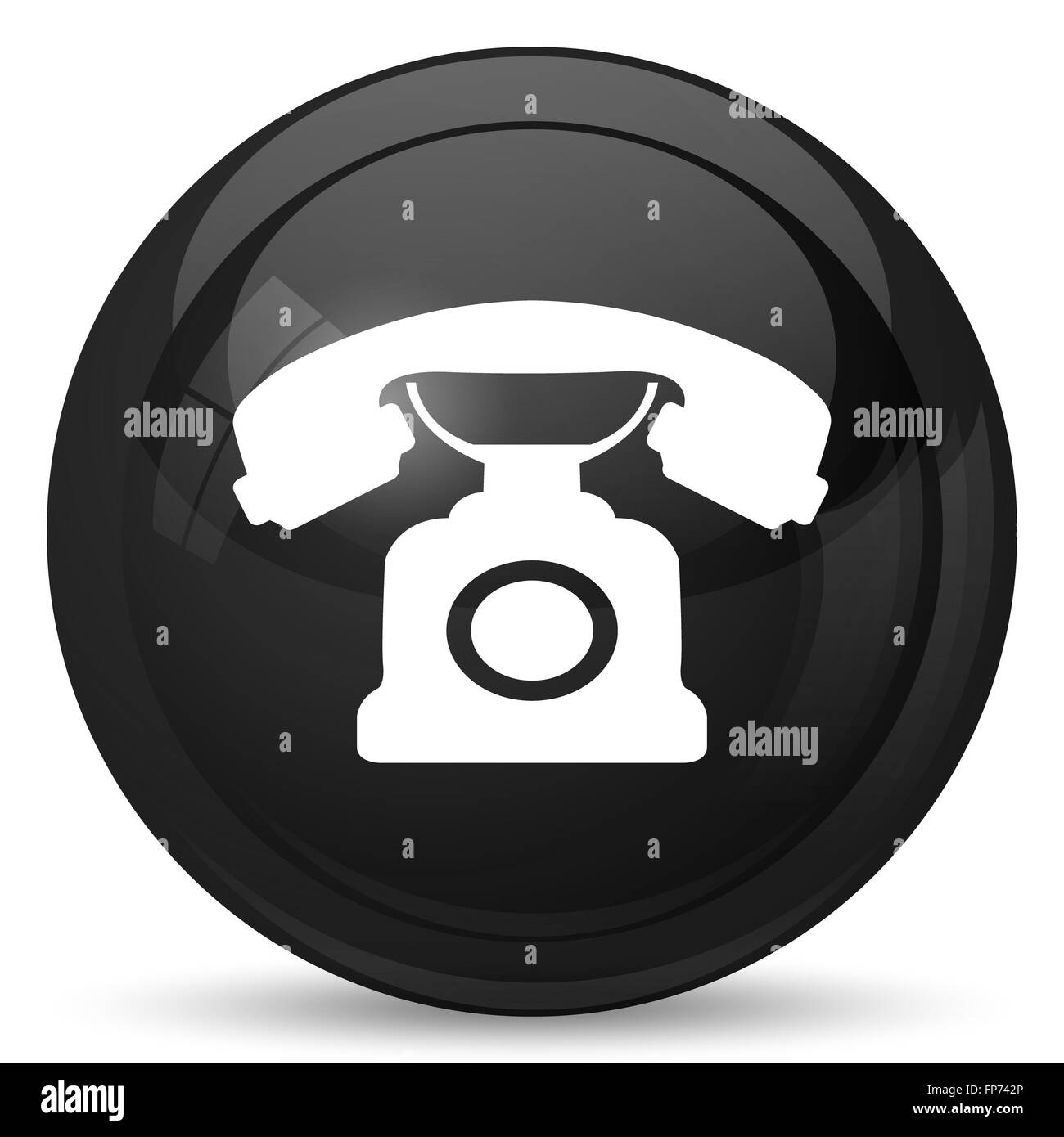 Phone icon. Internet button on white background Stock Photo - Alamy