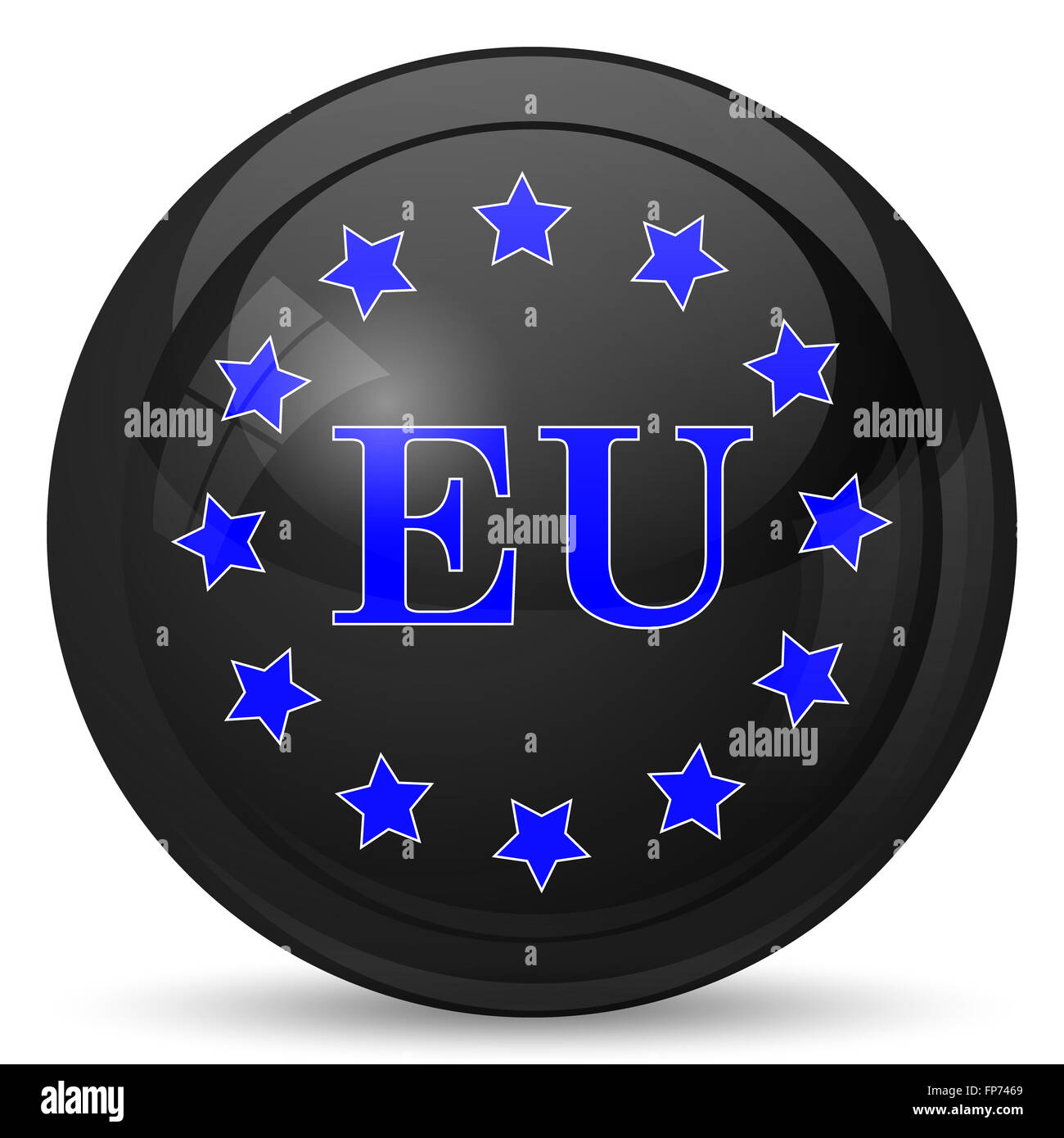 European union icon. Internet button on white background Stock Photo ...