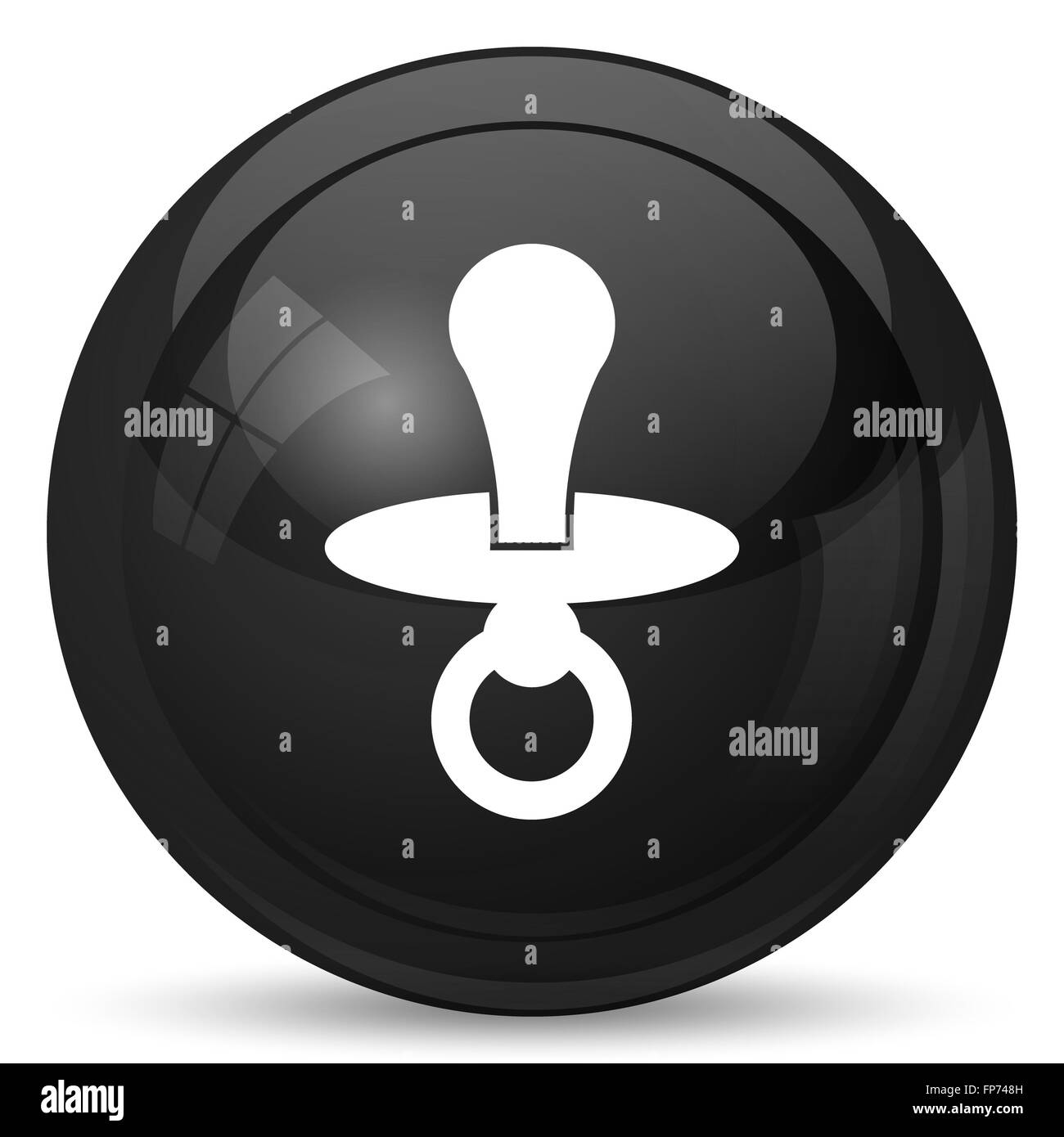 Pacifier icon. Internet button on white background Stock Photo - Alamy
