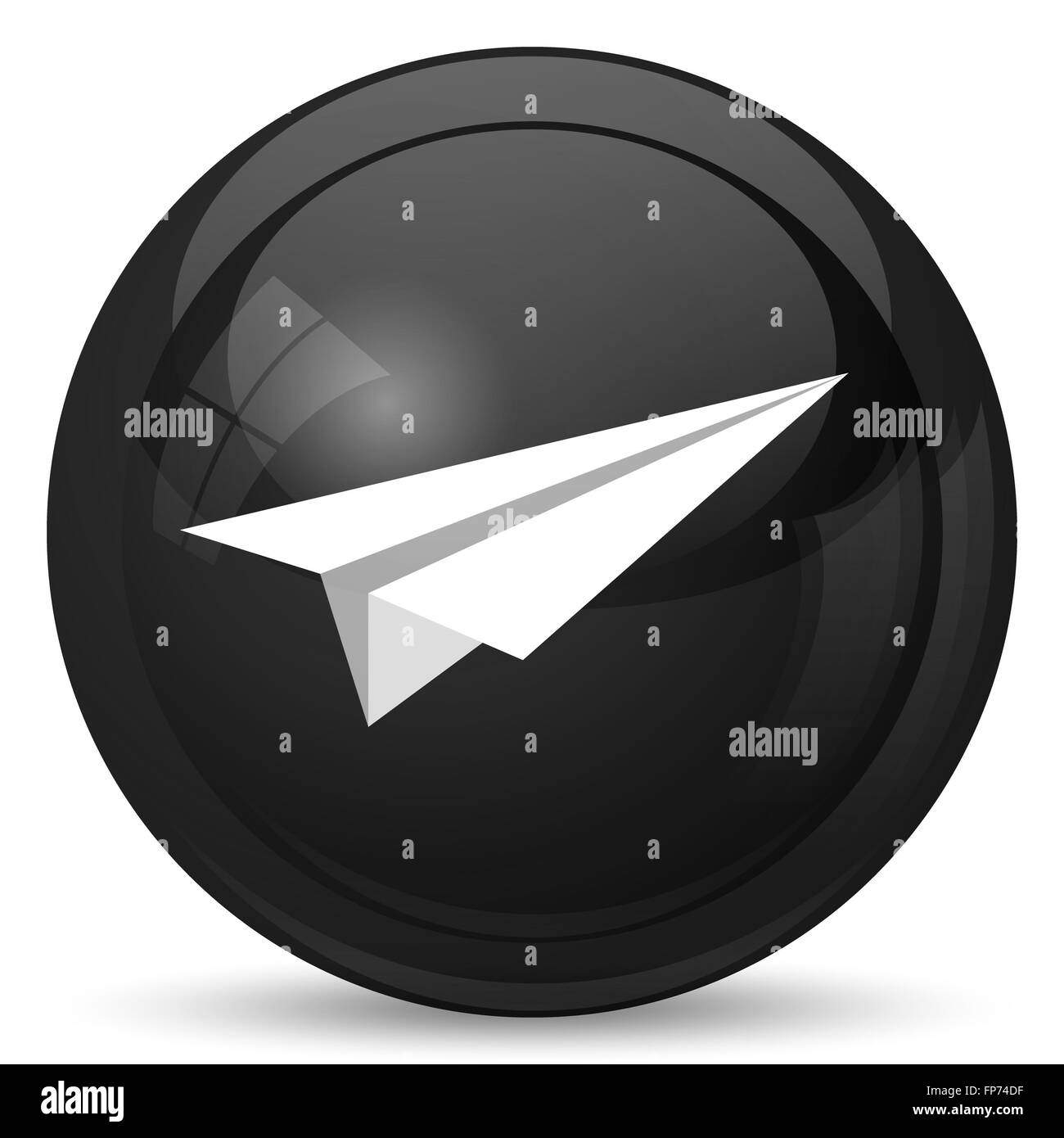Paper plane icon. Internet button on white background Stock Photo - Alamy