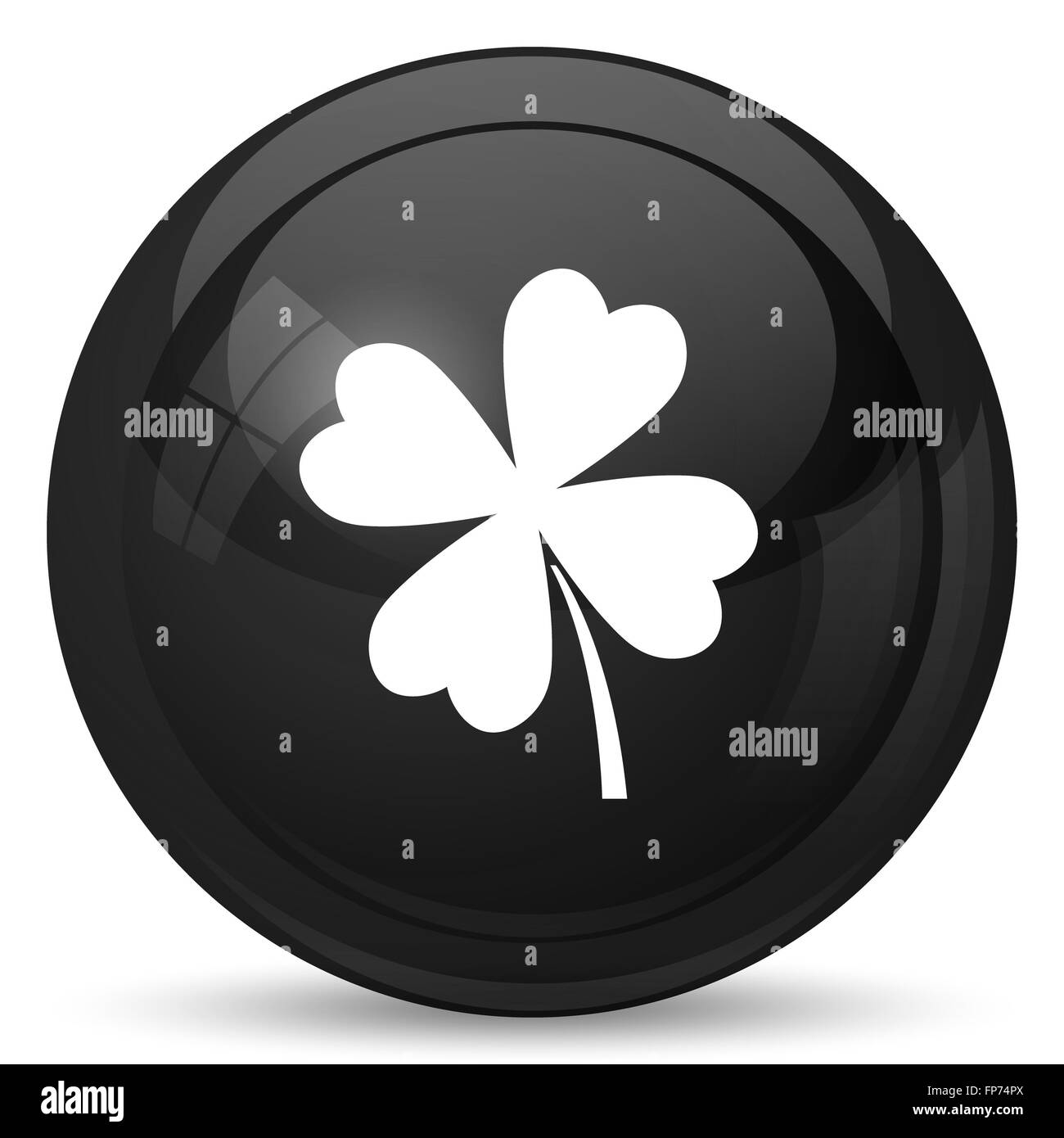 Clover icon. Internet button on white background Stock Photo - Alamy