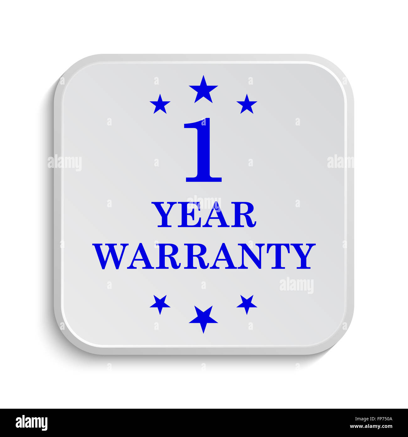 1 year warranty icon. Internet button on white background Stock Photo ...