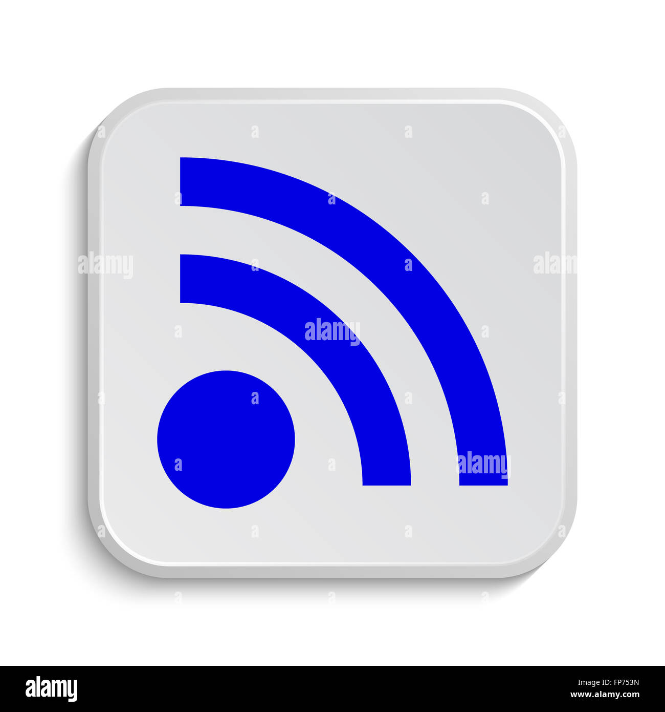 Rss sign icon. Internet button on white background Stock Photo - Alamy