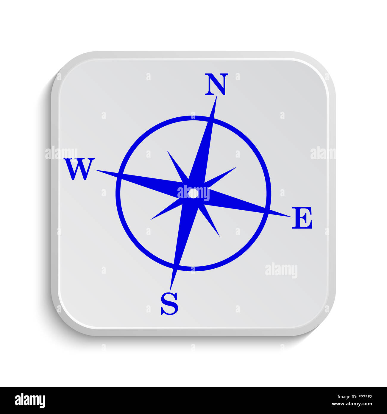 Compass icon. Internet button on white background Stock Photo - Alamy
