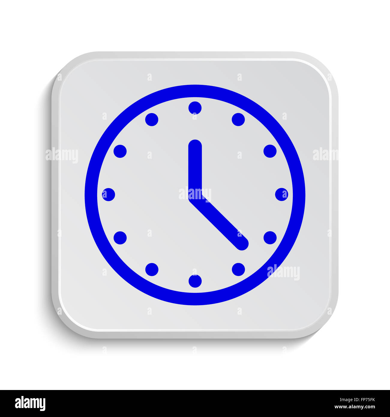 Clock icon. Internet button on white background Stock Photo - Alamy