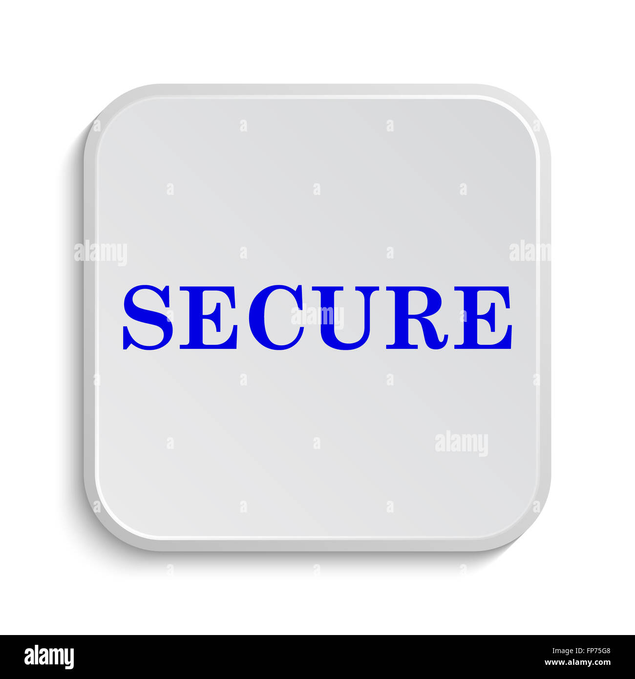 Secure icon. Internet button on white background Stock Photo - Alamy