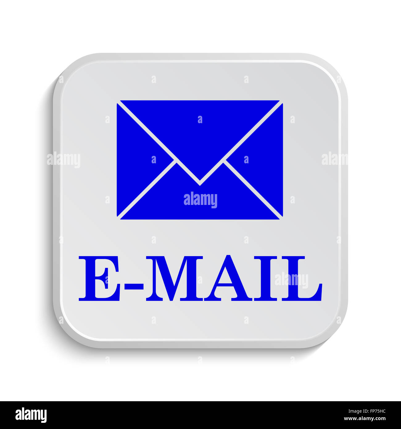 E-mail icon. Internet button on white background Stock Photo - Alamy