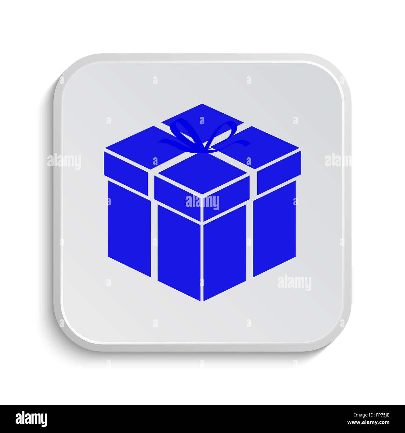 Gift icon. Internet button on white background Stock Photo - Alamy