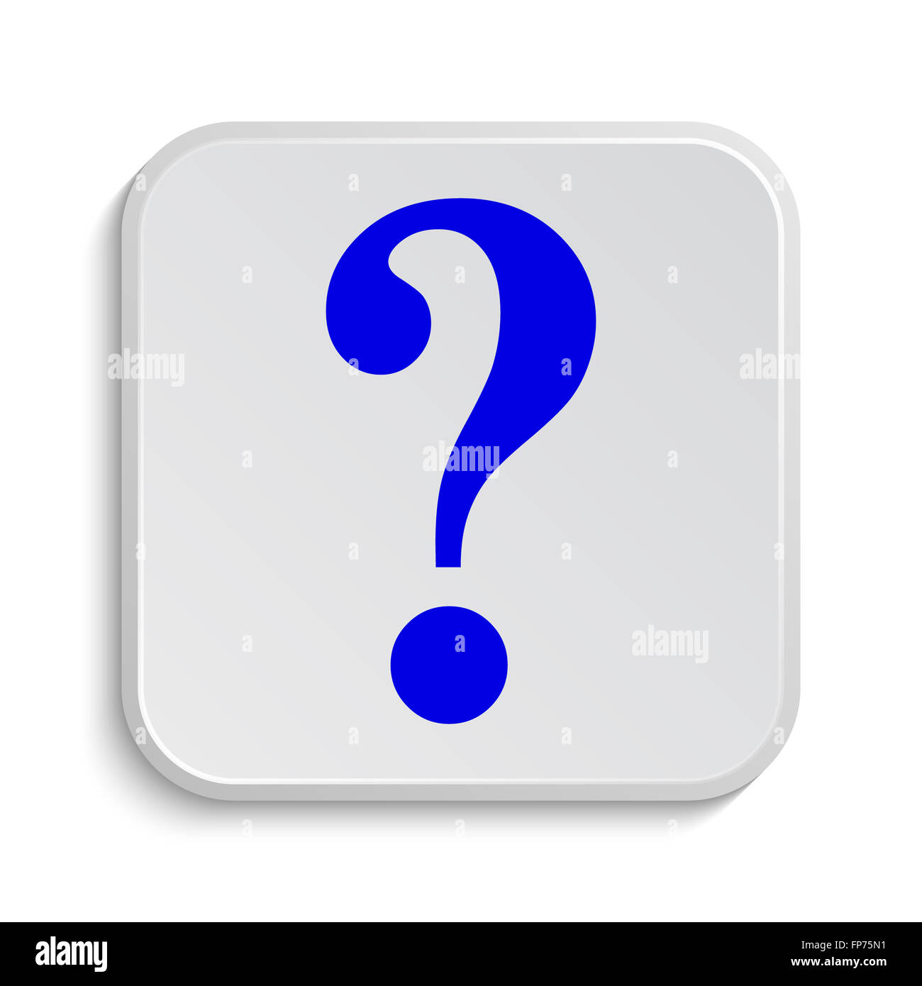 Question mark icon. Internet button on white background Stock Photo - Alamy
