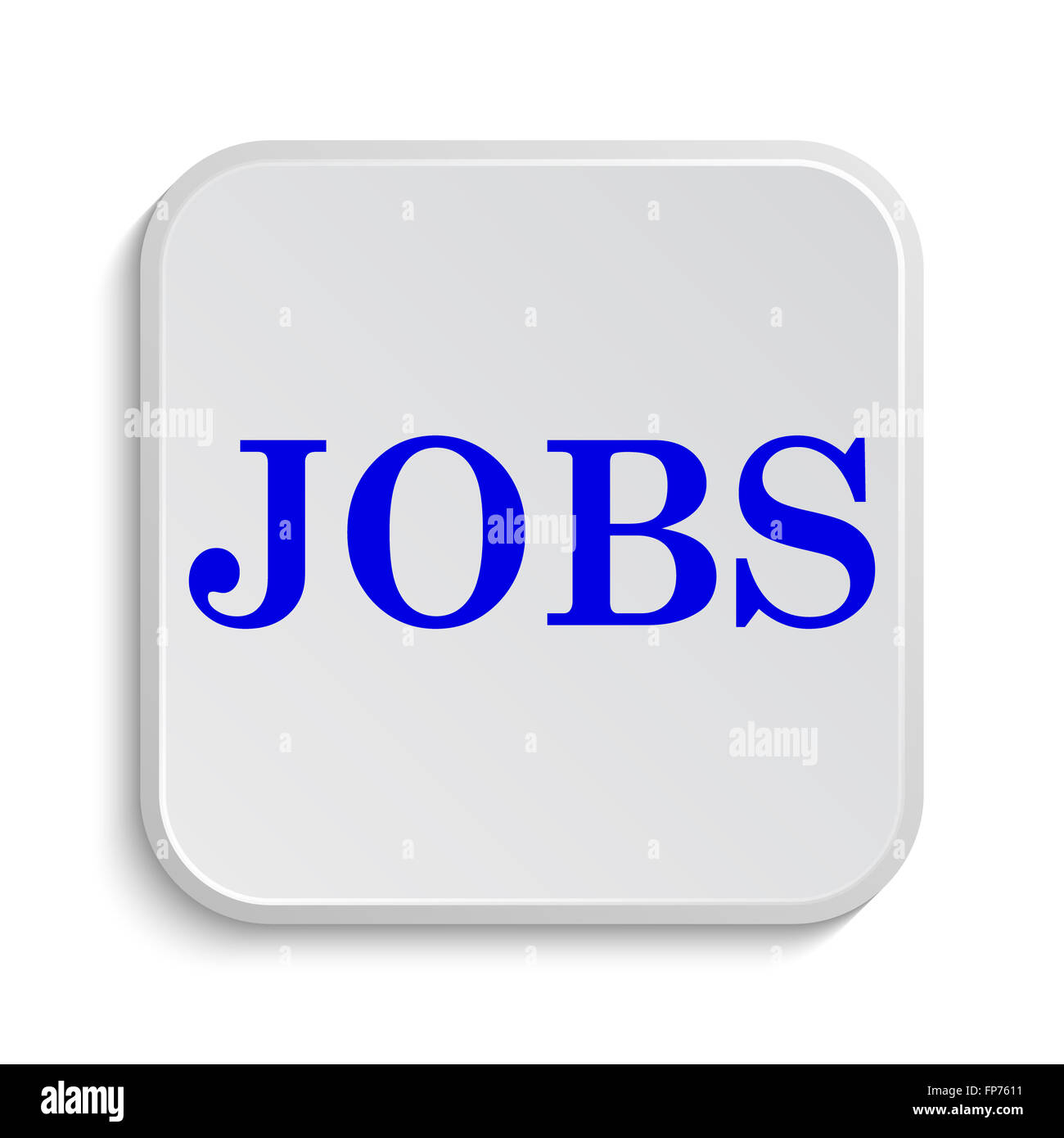 Jobs icon. Internet button on white background Stock Photo - Alamy