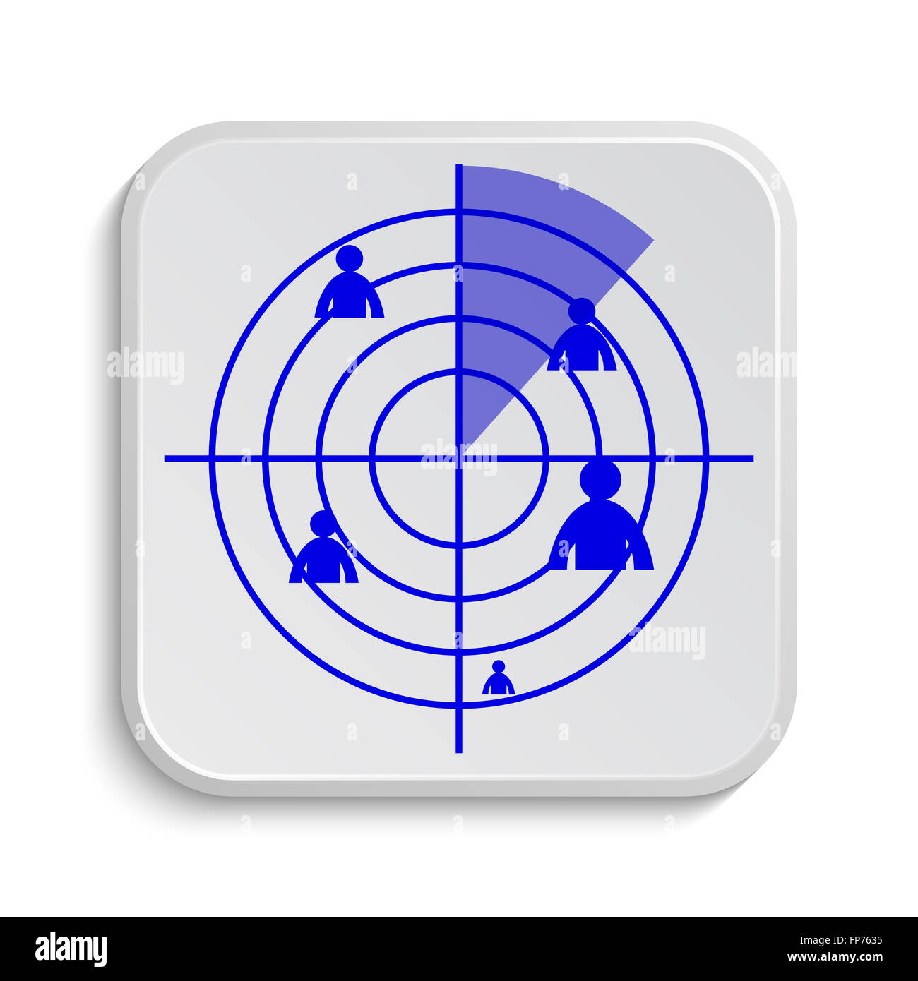 Radar icon. Internet button on white background Stock Photo - Alamy