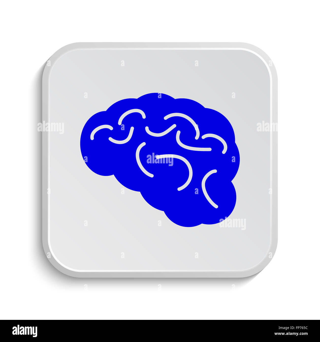 Brain icon. Internet button on white background Stock Photo - Alamy