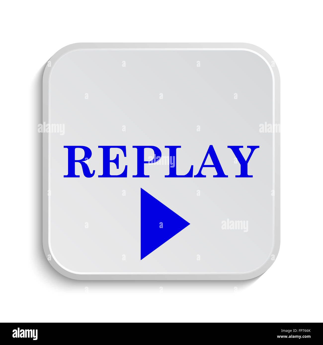 Replay icon. Internet button on white background Stock Photo - Alamy