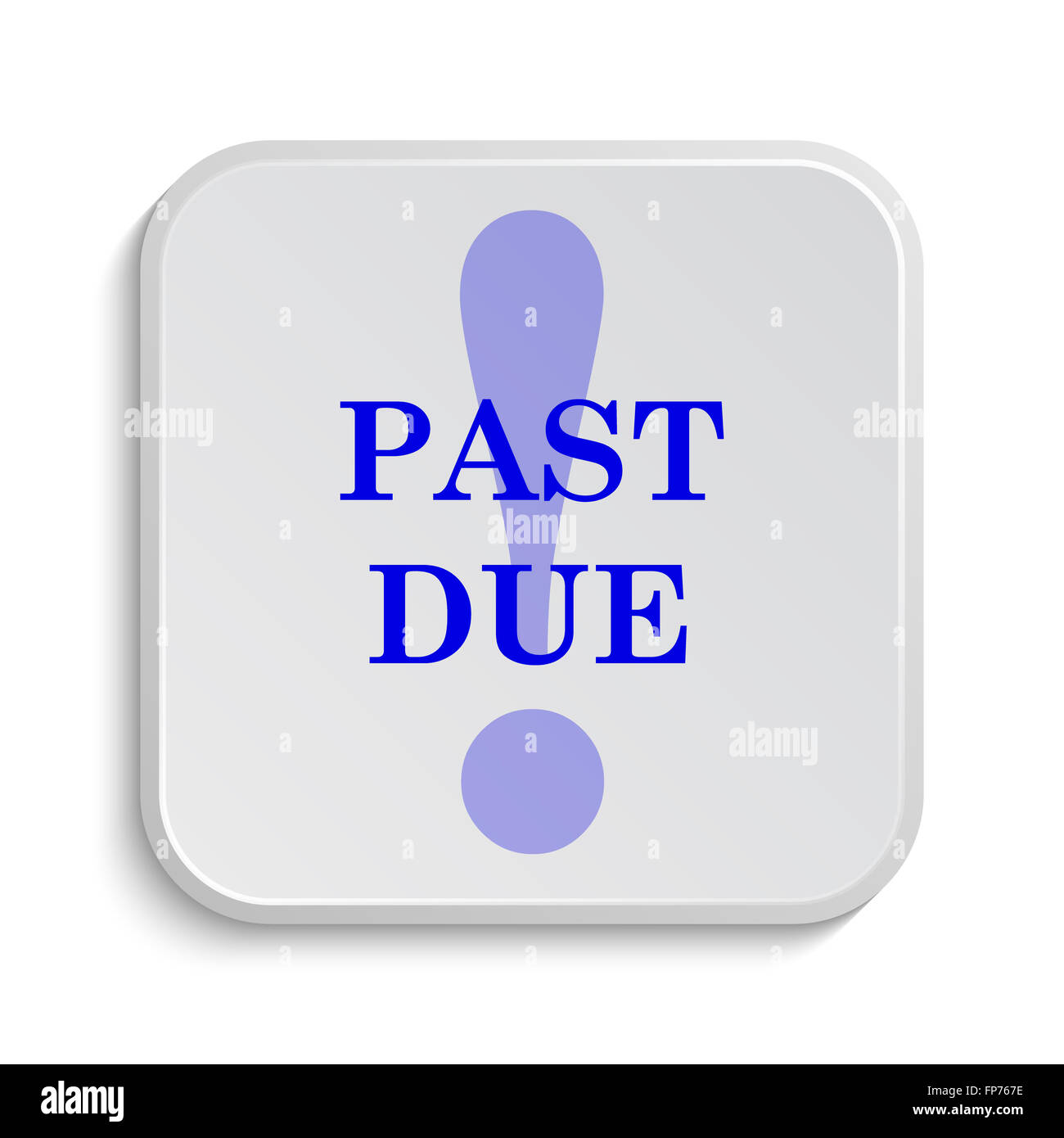 Past due icon. Internet button on white background Stock Photo - Alamy