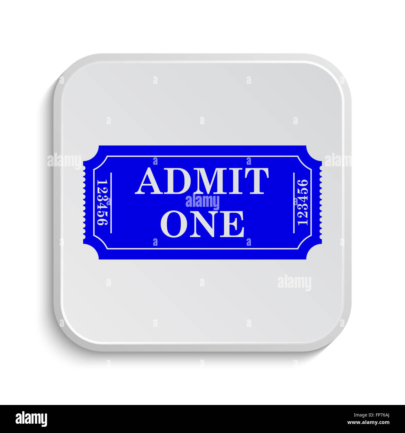 Admin one ticket icon. Internet button on white background Stock Photo ...