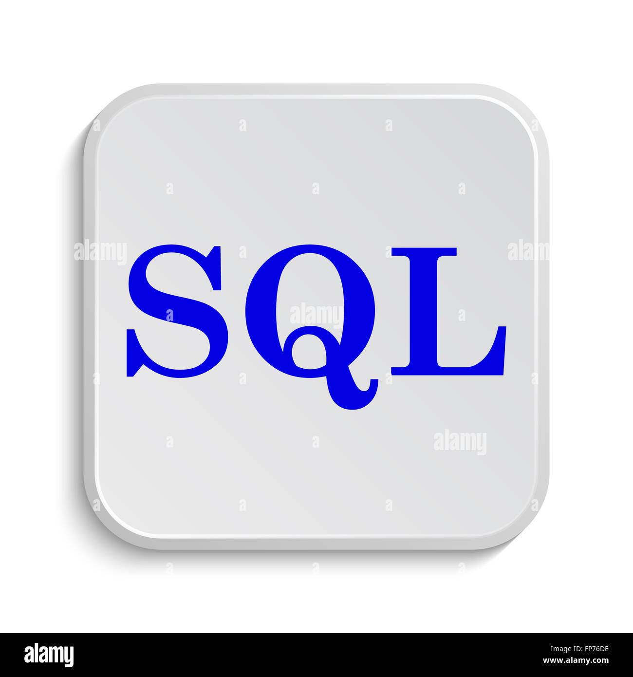 Sql icon blue website button hi-res stock photography and images - Alamy