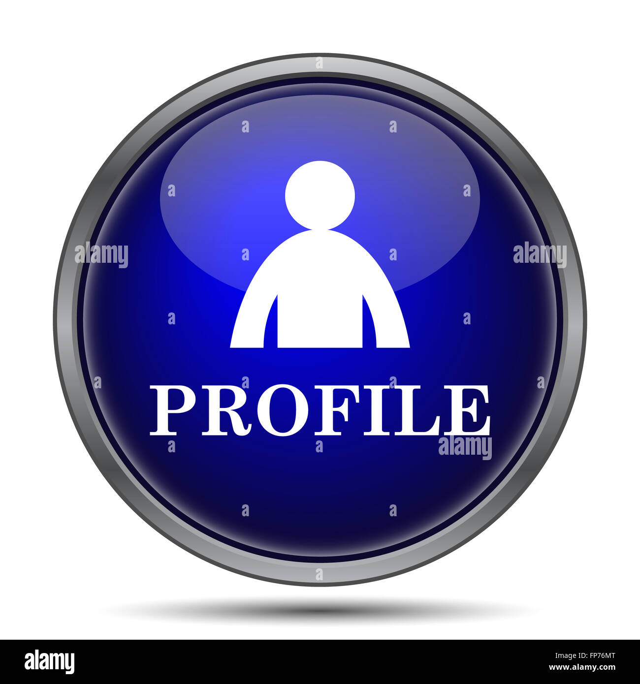 Profile icon. Internet button on white background Stock Photo - Alamy
