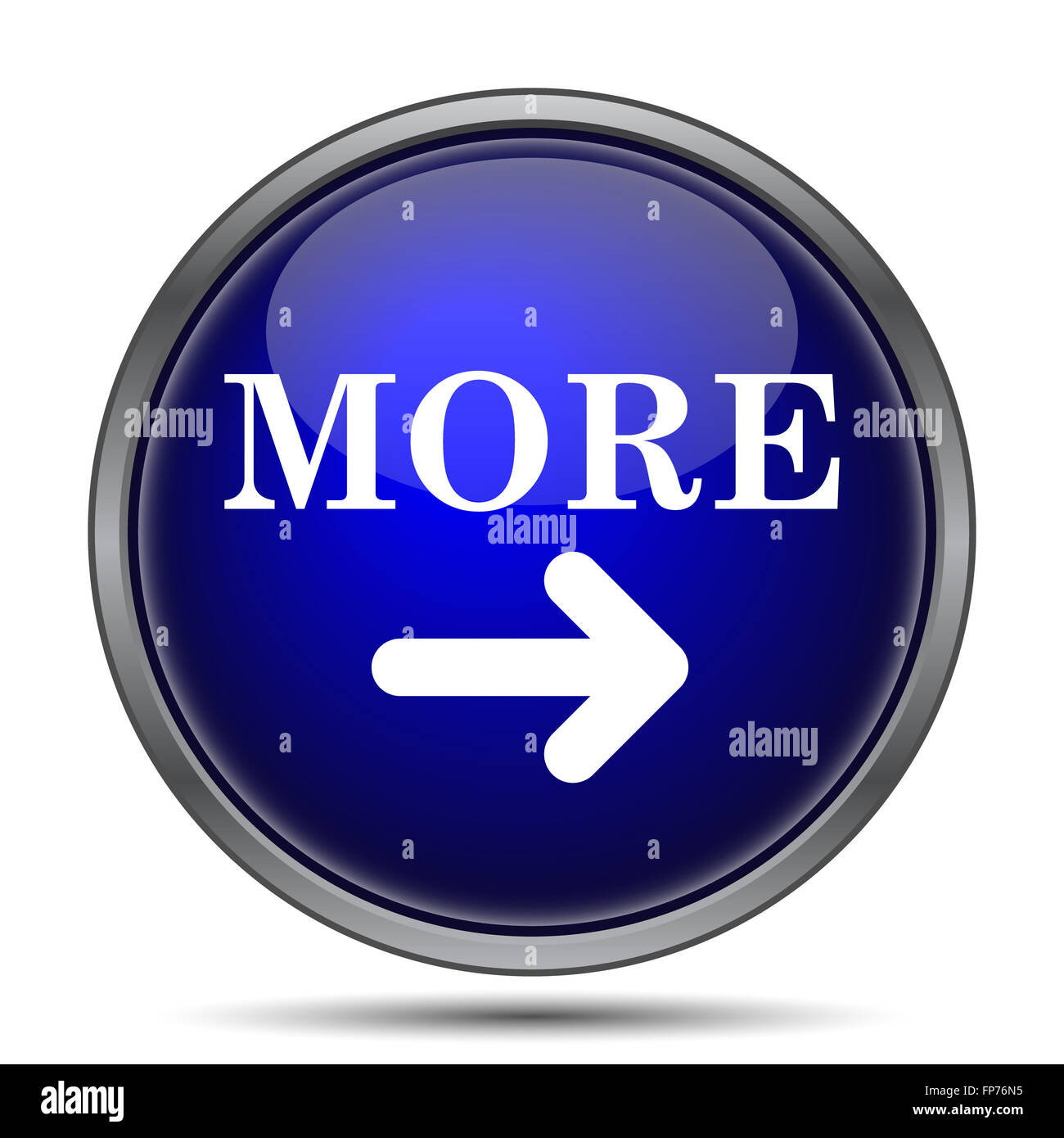 More icon. Internet button on white background Stock Photo - Alamy