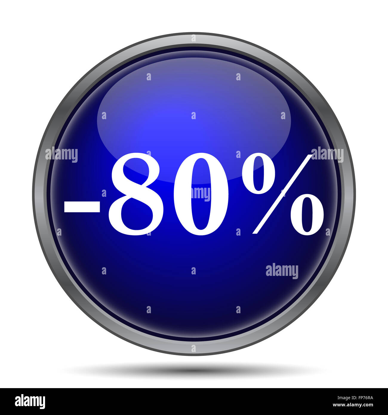 80 percent discount icon. Internet button on white background Stock ...