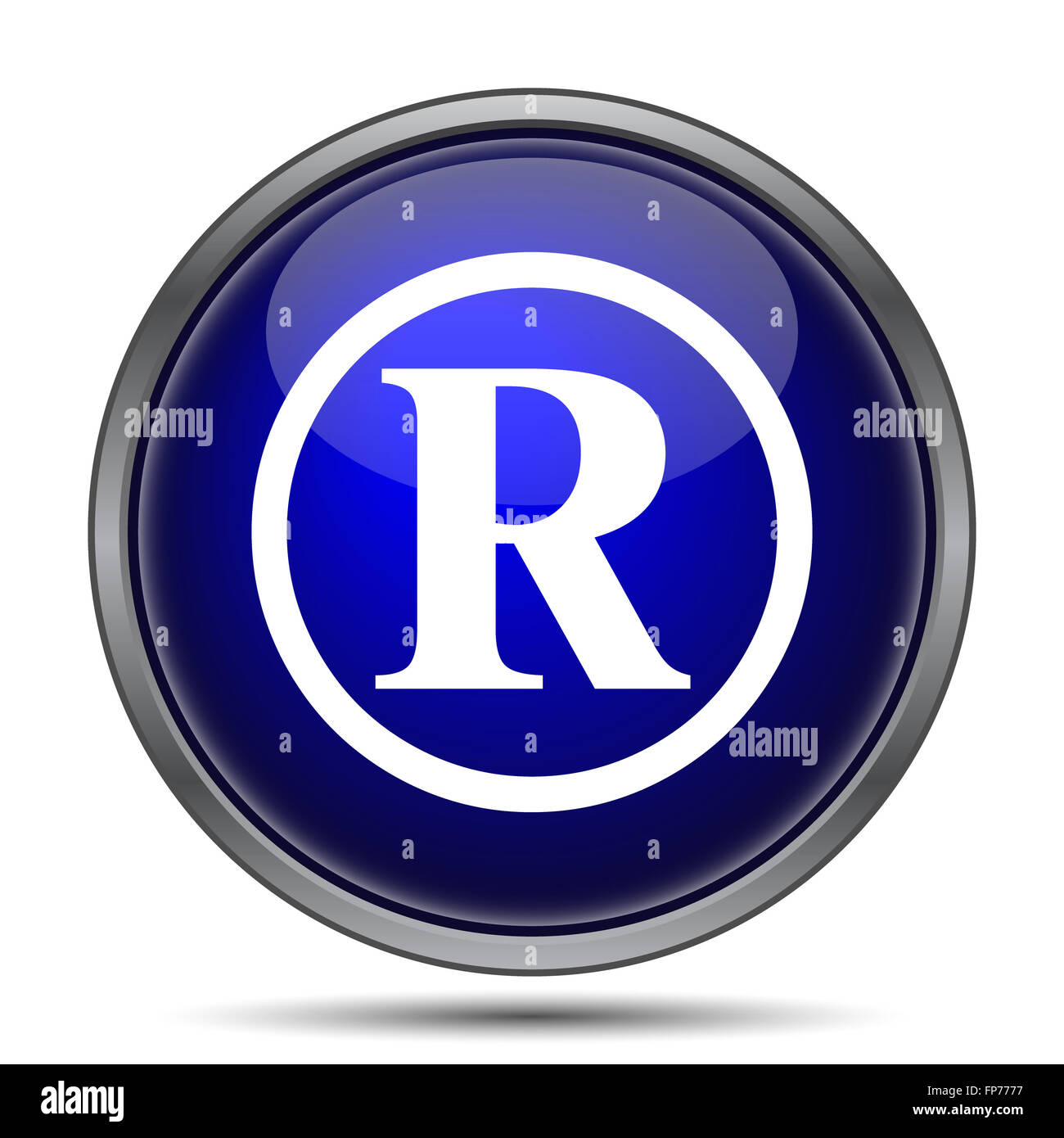 Registered mark icon. Internet button on white background Stock Photo ...