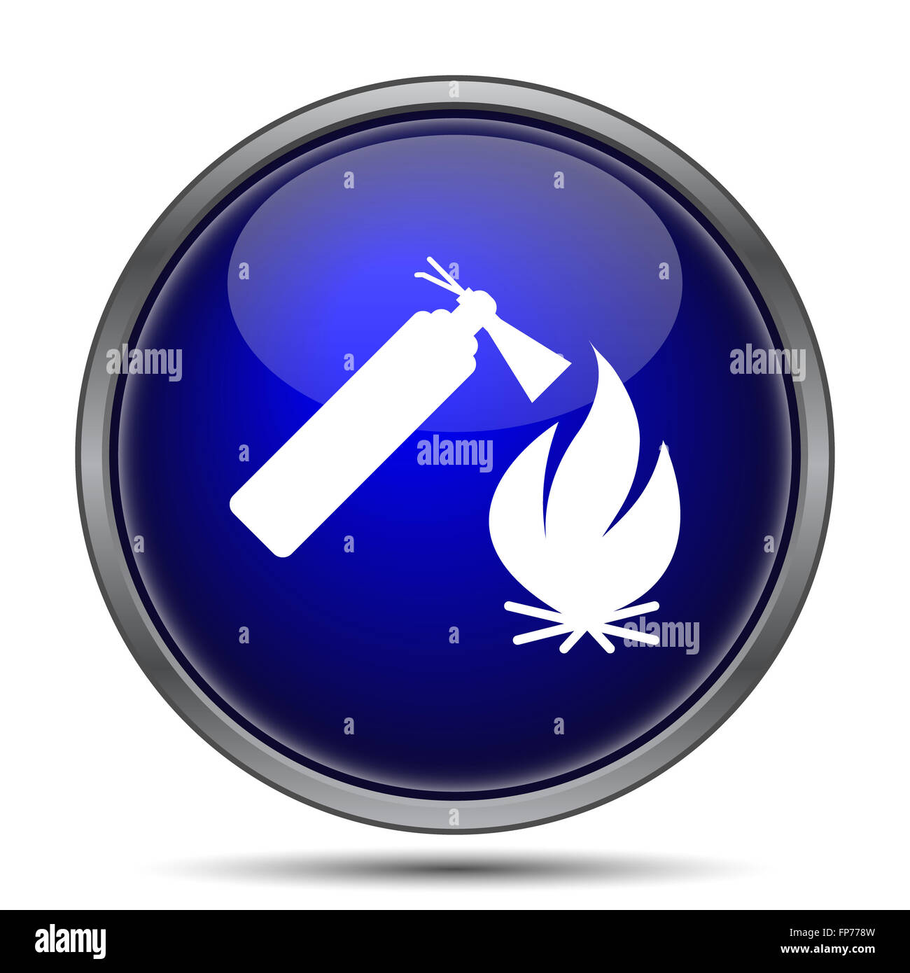 Fire icon. Internet button on white background Stock Photo - Alamy