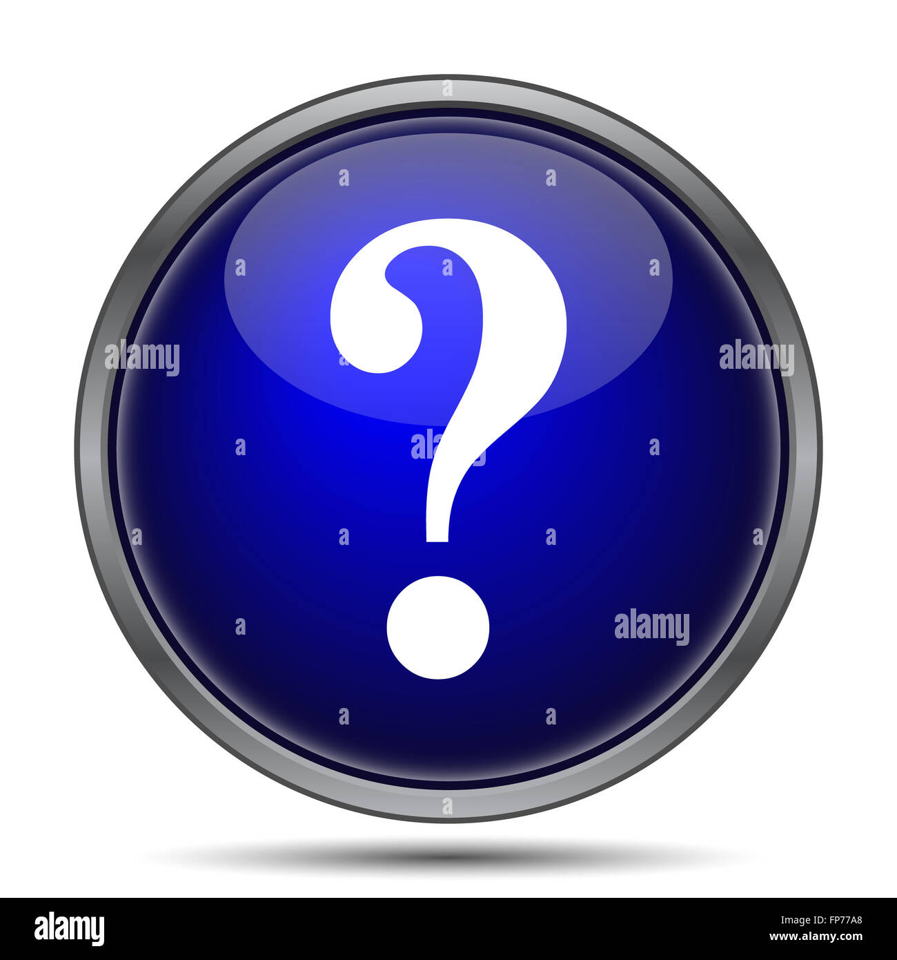 Question mark icon. Internet button on white background Stock Photo - Alamy