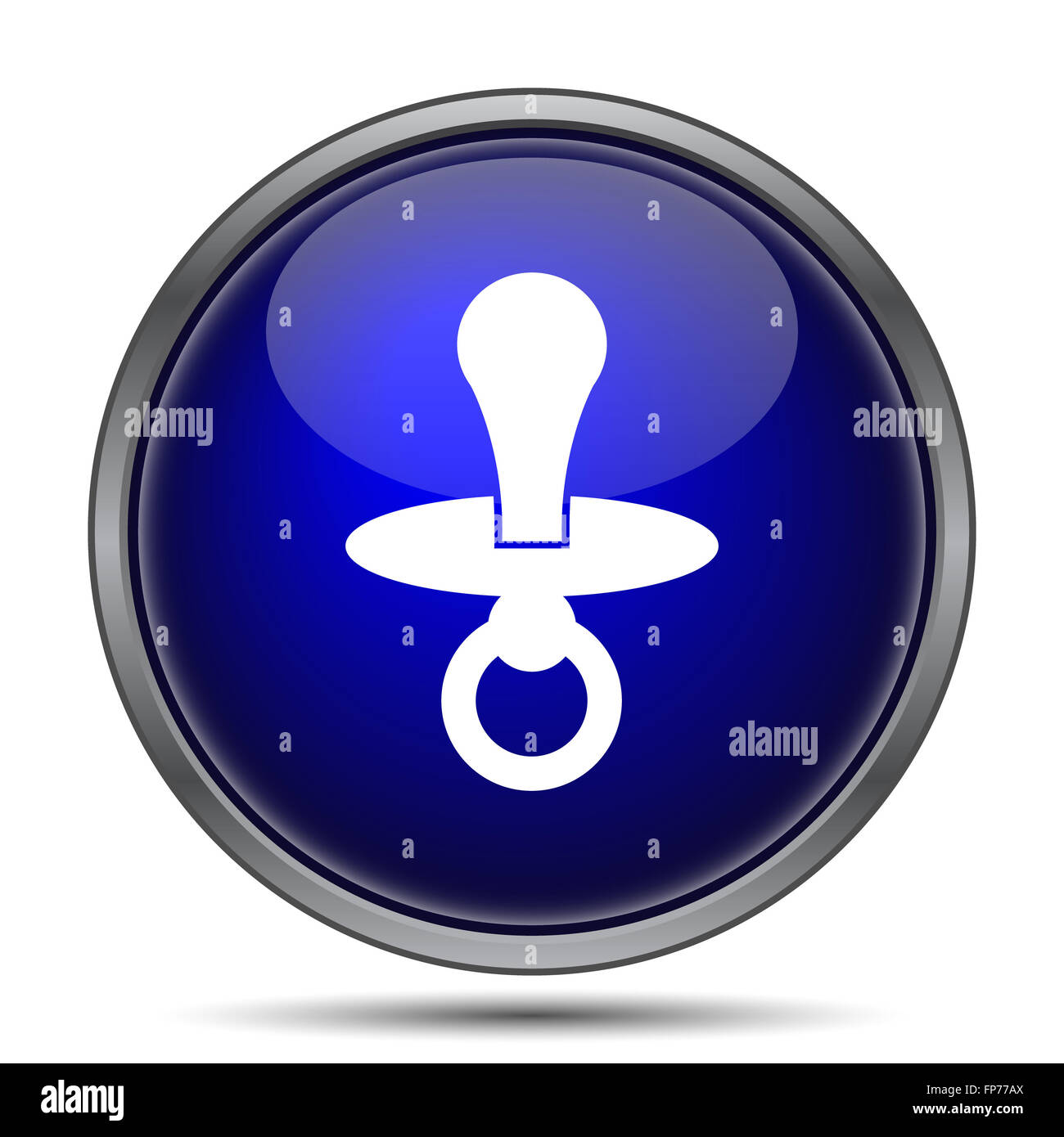 Pacifier icon. Internet button on white background Stock Photo - Alamy