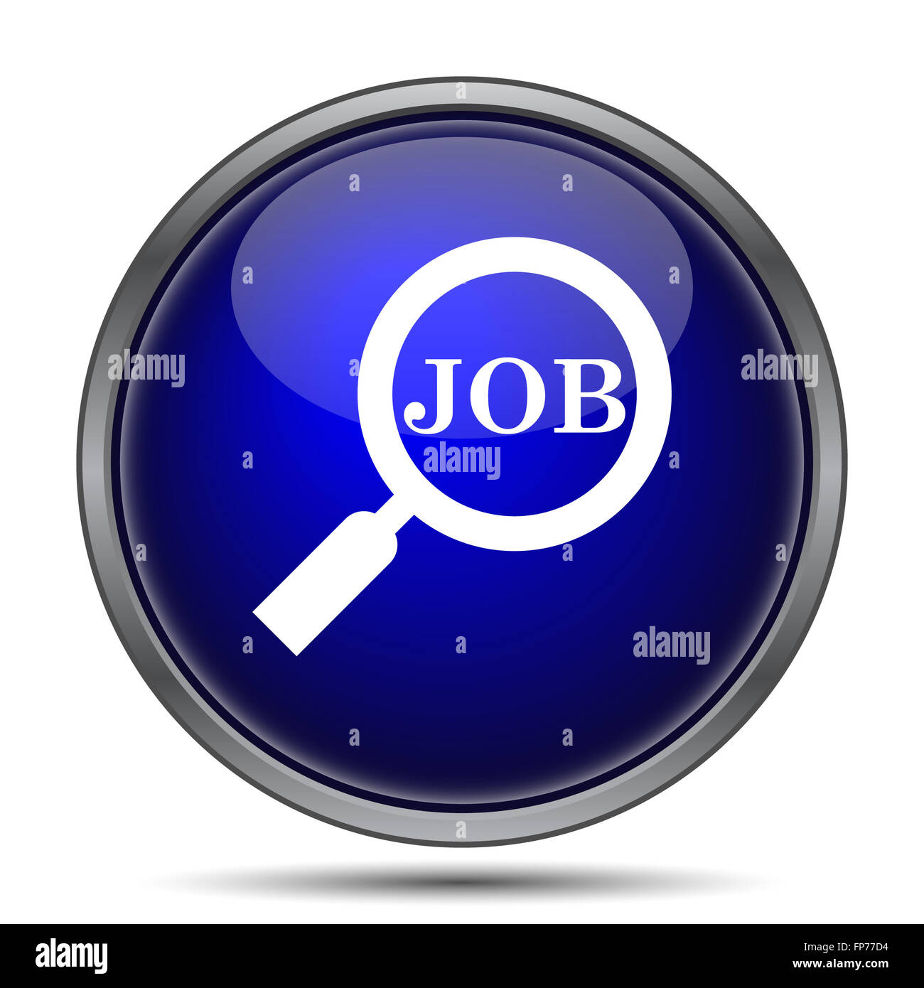 Search for job icon. Internet button on white background Stock Photo ...