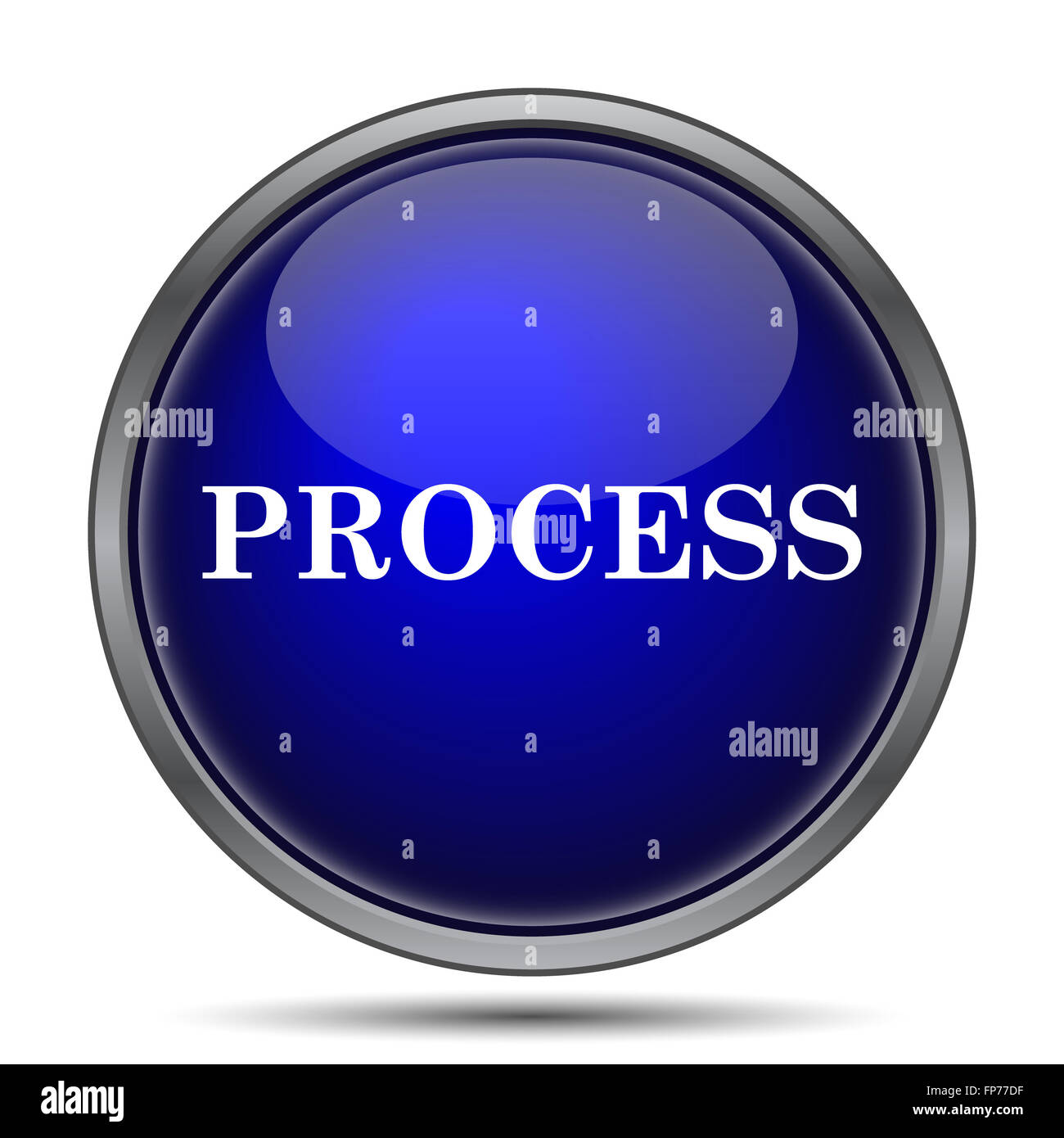 Process icon. Internet button on white background Stock Photo - Alamy